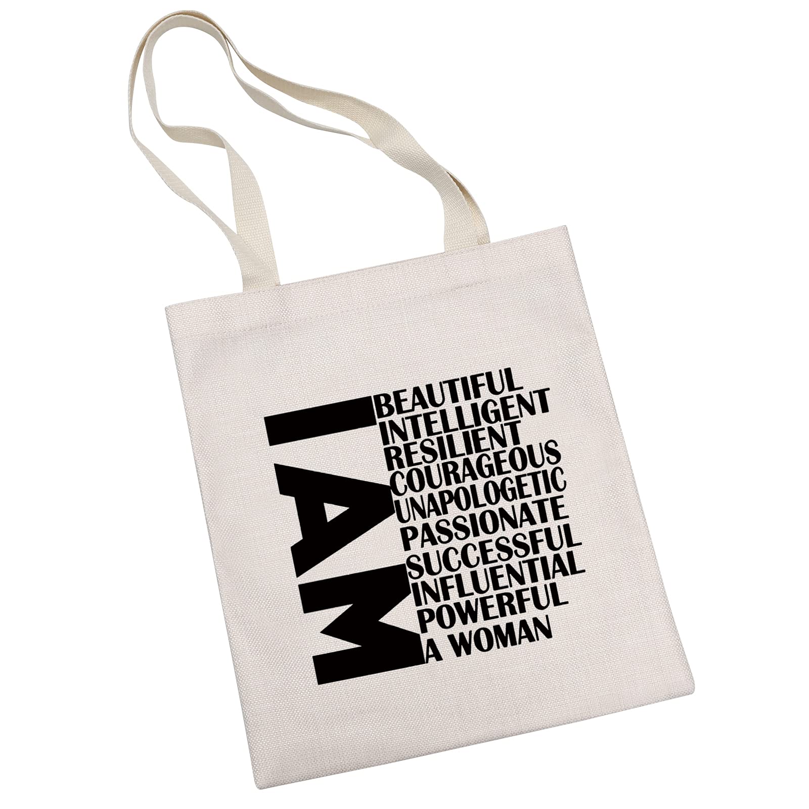 Girl Power Gift Feminist Gift Women Empowerment Shopping Handbag I Am A Woman Canvas Reusable Tote Bag Motivational Inspiring Gi