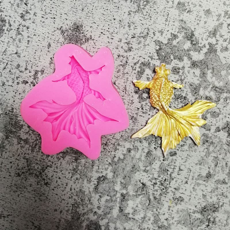 Goldfish Realistic Shaped Koi Carp Fish Silicone Molds For Diy Fondant Candy Making Chocolate Mold Desserts Ice Cube Gum Clay Bi