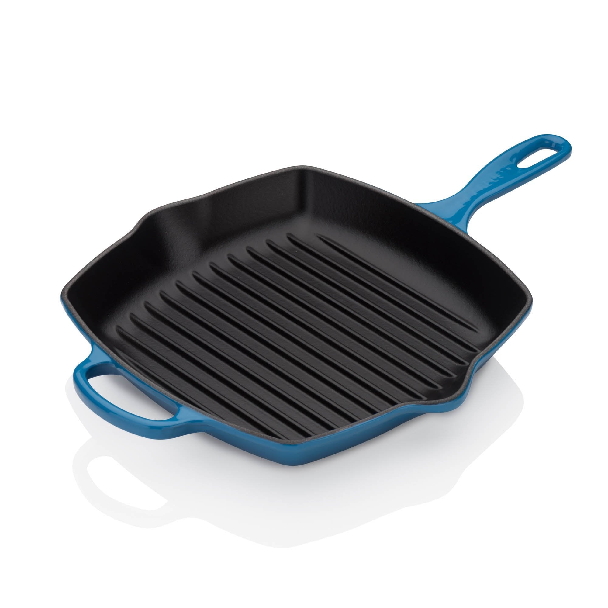 Le Creuset Enameled Cast Iron Signature Square Skillet Grill, 10.25, Marseille