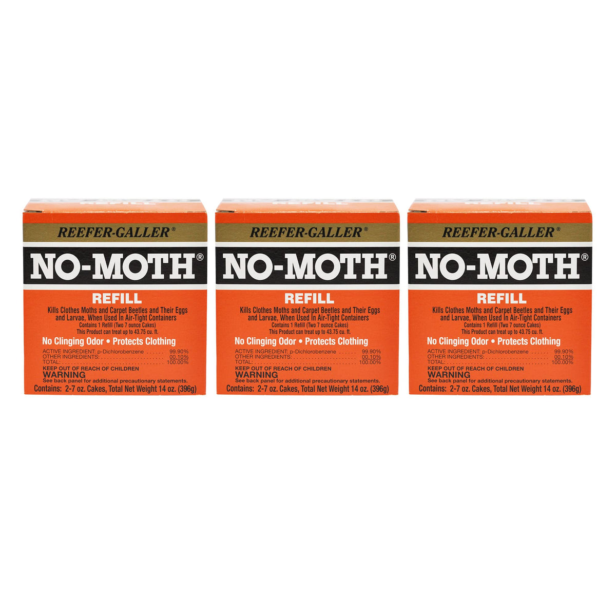 Reefer-Galler No-Moth Closet Hanger Refills - Moth Cakes For Hanger Storage, Non-Odorous Moth Cakes For Closet, Kills Clothes Mo