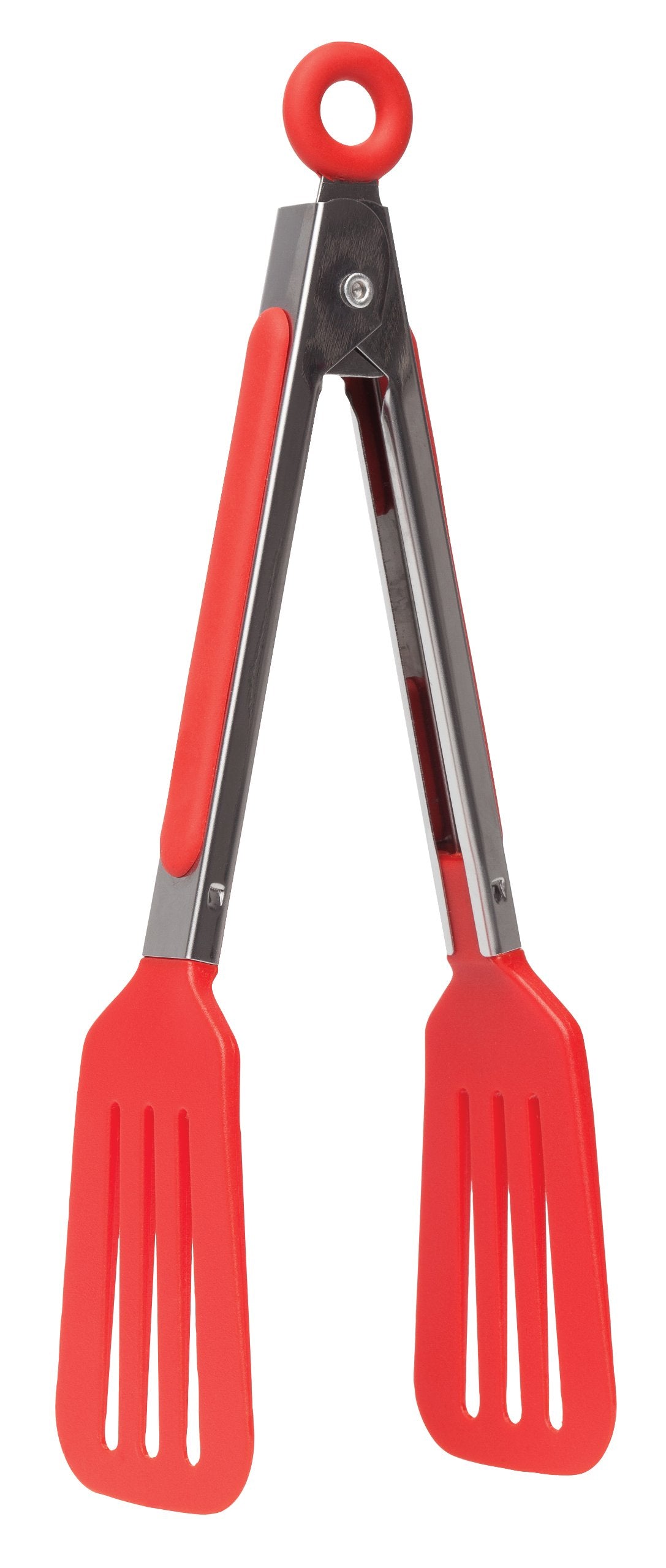 Hic Spring Action Slotted Flipper Kitchen Cooking Serving Food Fish Tongs, Heat-Resistant Nylon And Stainless Steel, 8-Inch Tong
