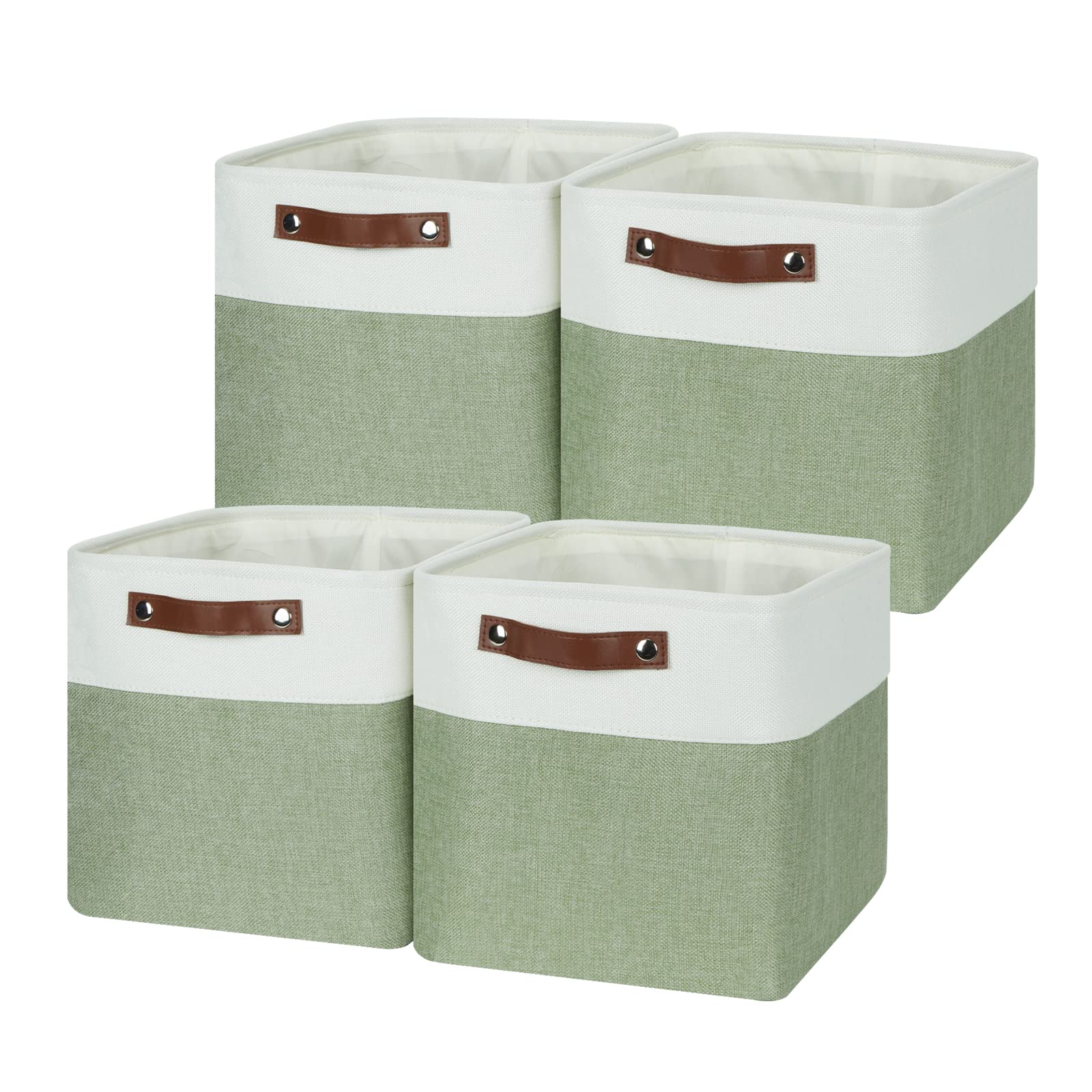 Temary Cube Storage Baskets For Shelves 12 Inch Storage Cubes 4Pack Fabric Storage Bins For Organizing Clothes, Closet Baskets W
