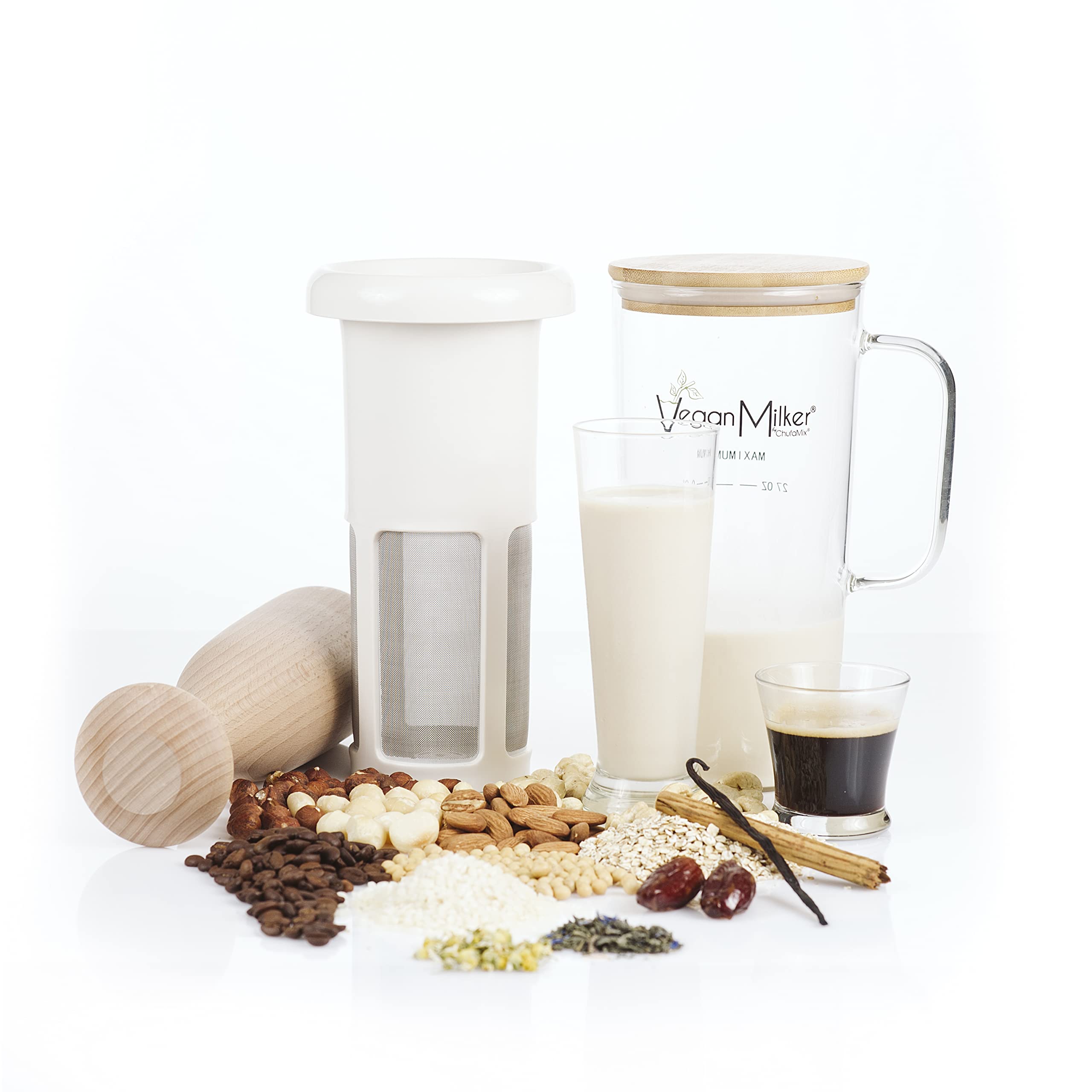 MAlsi Soul multifunctional strainer filter - homemade vegetable milk  burmese tofu  etc Maximum emulsion with interchangeable discs 1 litre in 1 minute Ebook recipes Made in Spain