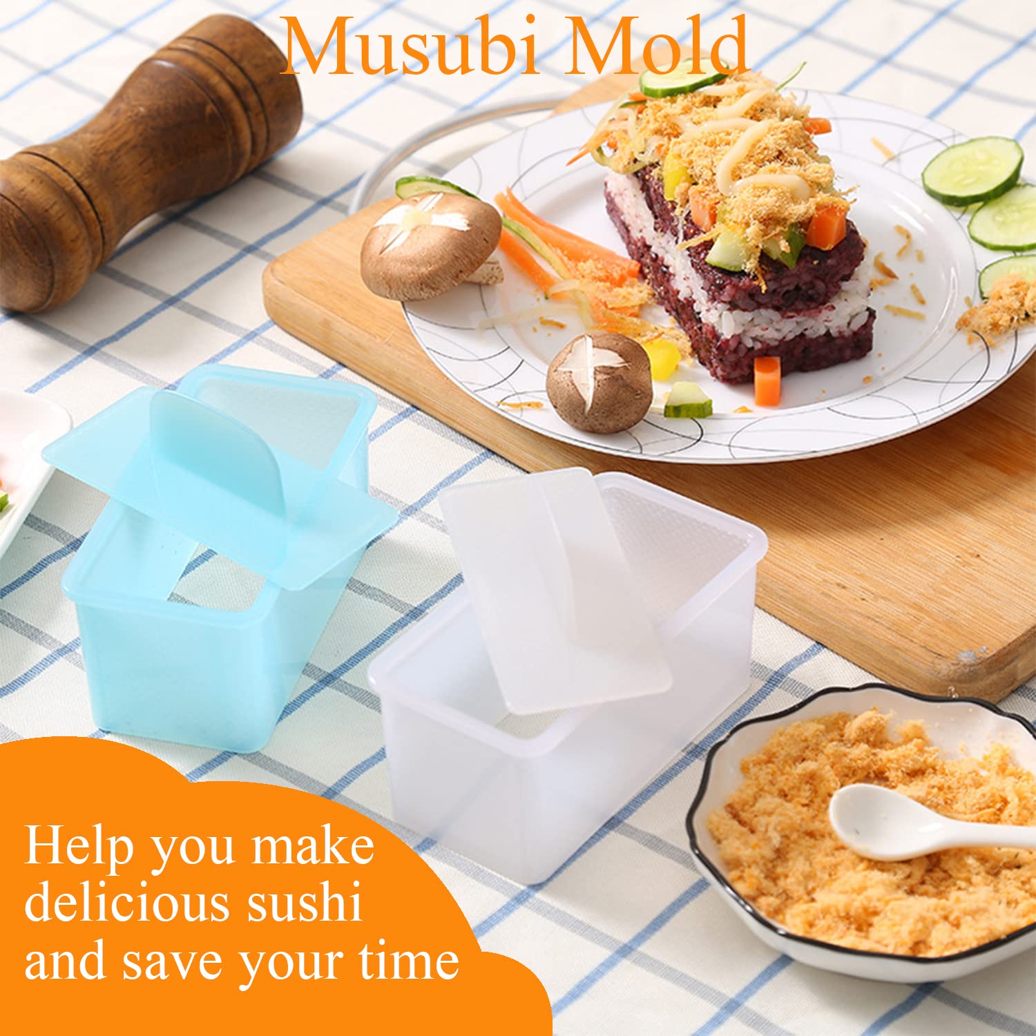 Spam Musubi Mold, Spam Slicer Musubi Maker Kit Onigiri Musubi Mold, Egg Cutter For Boiled Eggs, Cheese Strawberry Apple Luncheon