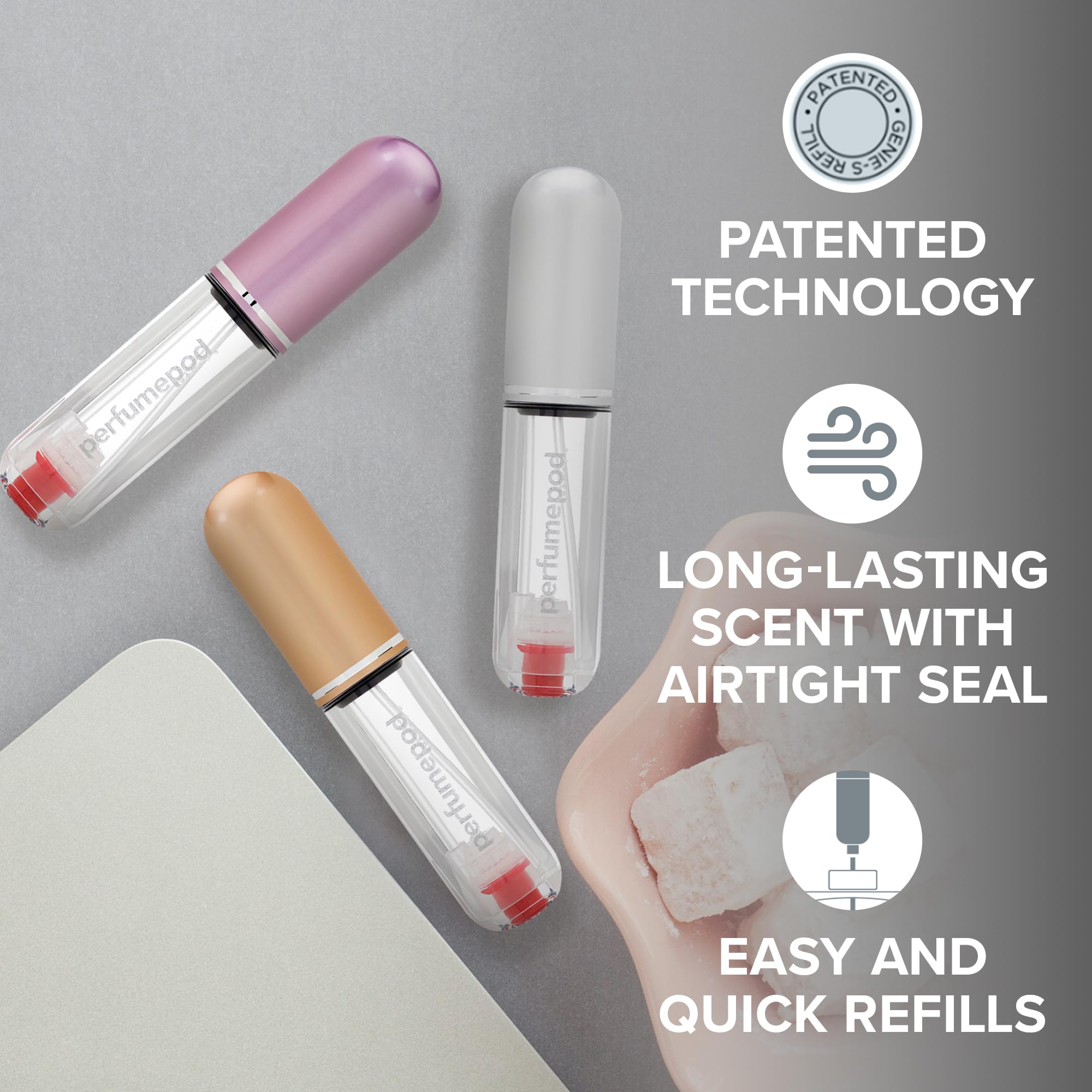 Travalo Pod Pure Perfume Atomizer Duo W/Pouch - Leak-Proof And Tsa Approved For Air Travel - Reusable, Airtight, Easy-Fill Mini