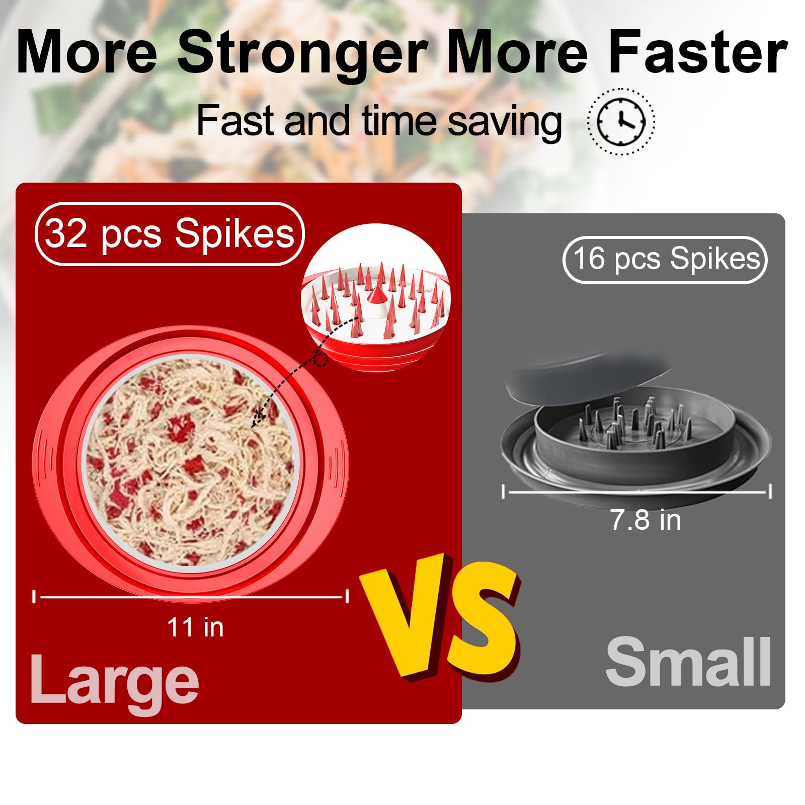 Chicken Shredder With Plate, 11 Inch Large Professional Meat Shredder Tool, Chicken Breast Shredding Tool Twist, Ergonomic Handl