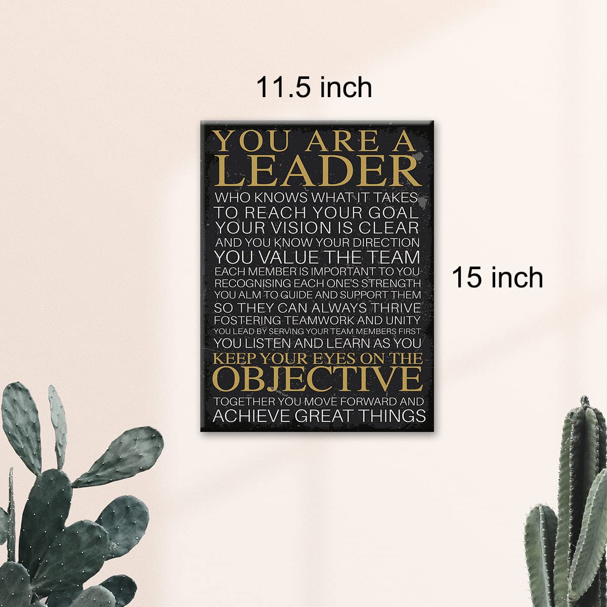 Positive Leadership Success Wall Art Canvas Print You Are A Leader Poster Framed Motivational Modern Painting For Office Home Wa