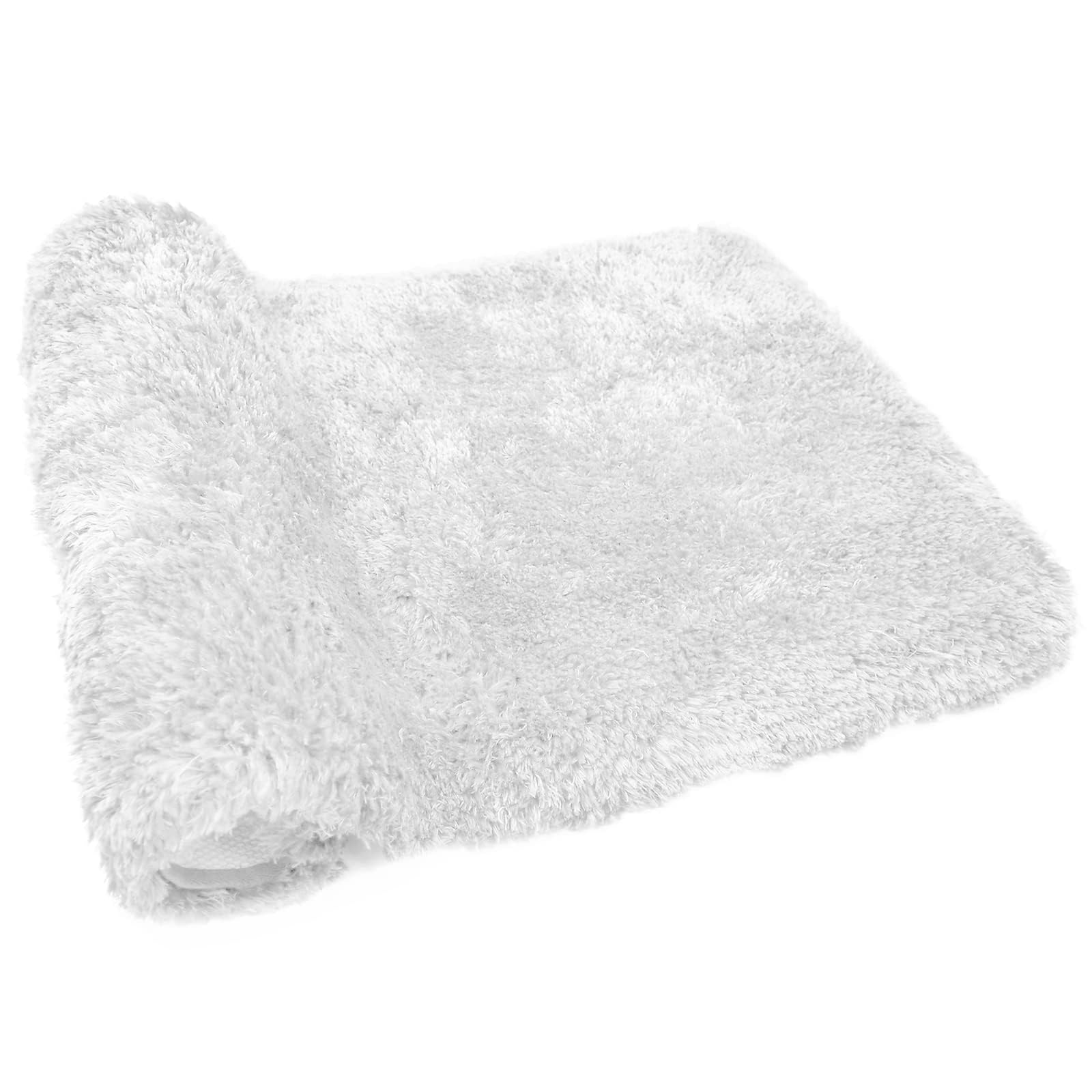 FIFU Bath Mats for Bathroom Non Slip  Super Soft Shaggy Bath Rugs for Bathroom Floor  Absorbent Plush & Machine Washable Bathroom Rug Mat 17x24 Inches White