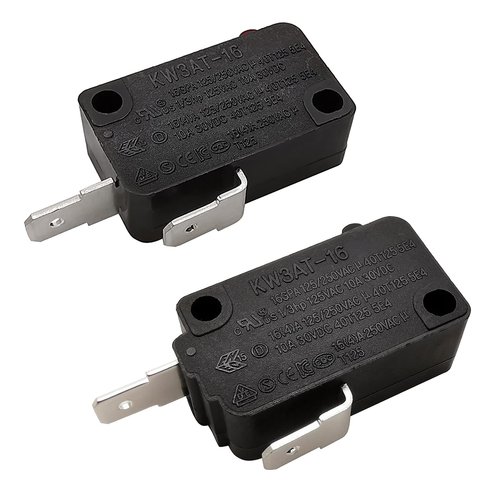 Microwave Oven Door Switch Replacement Part, 16A 125Vac, Kw3At-16 (Downward Compatible With Kw3A-16), Normally Open + Normally C