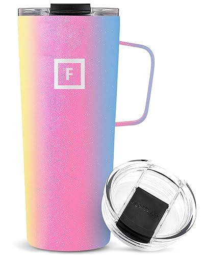 Iron Aflask Grip Coffee Mug 20 - 16 Oz, Leak Proof, Vacuum Insulated Stainless Steel Bottle, Double Walled, Thermo Travel, Hot C