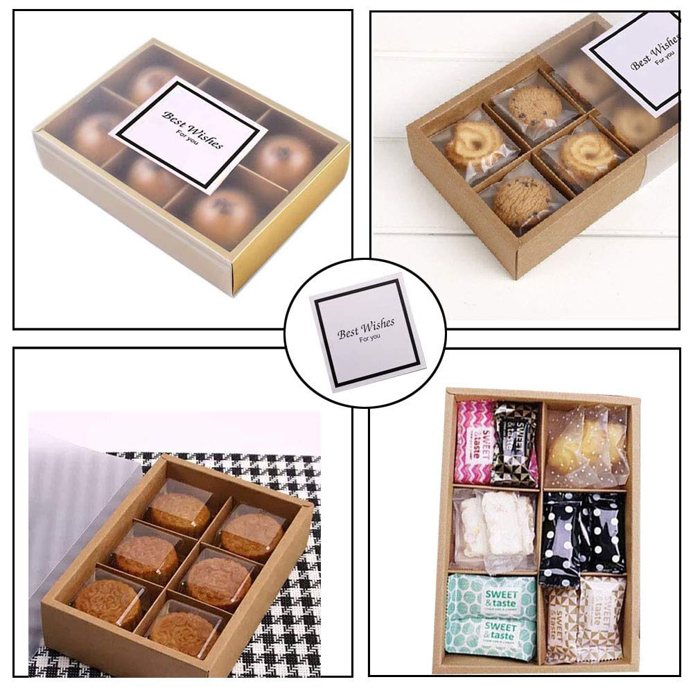 Neenicoliy 12 Packs Cupcake Boxes,Brown Kraft Treats Gift Boxes With Inserts And Display Windows,Cupcake Containers For Baking P