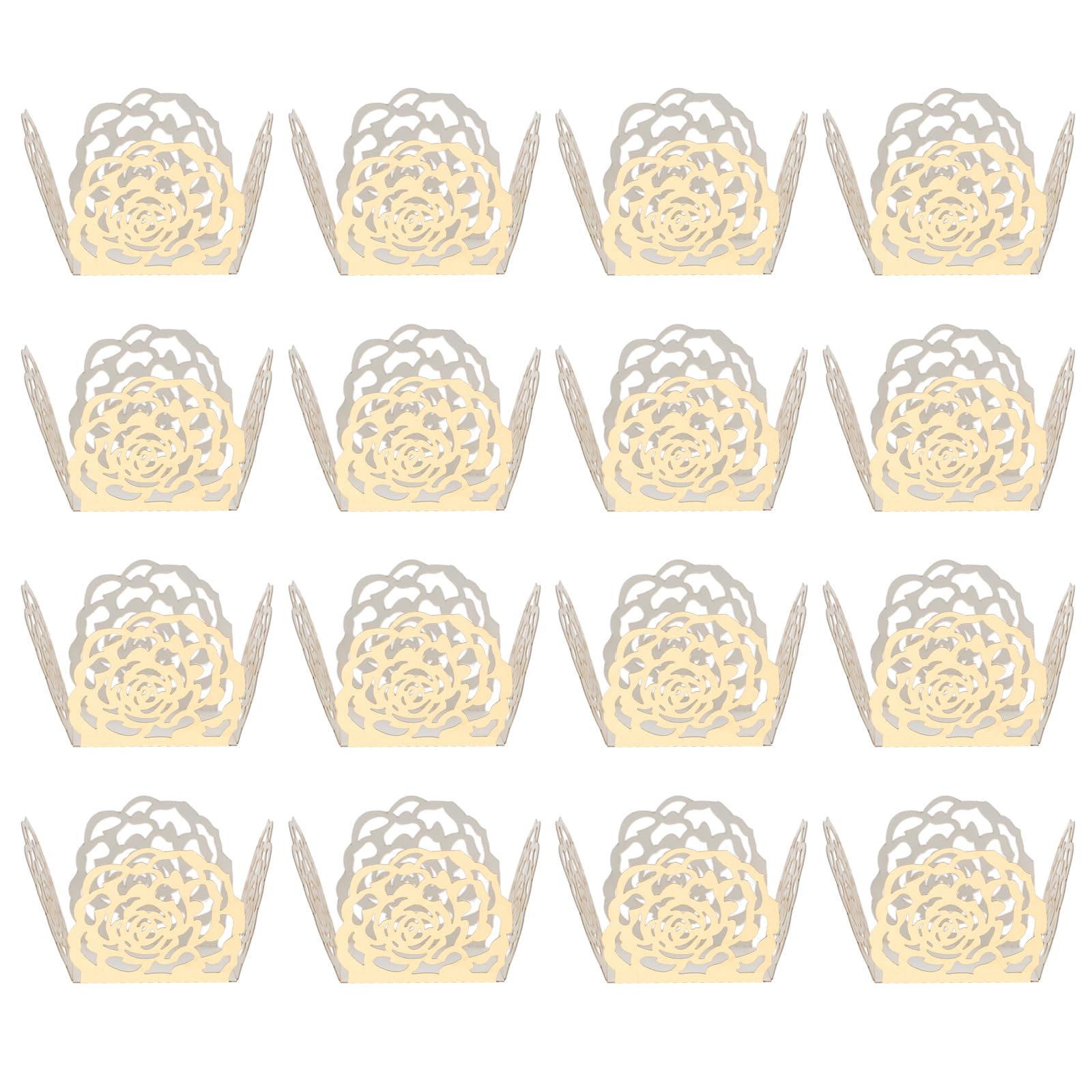 Jojofuny 50Pcs Cups Golden Wrappers Cake Wedding Baking Cup Wrapper Supplies Dessert Bake Paper Holdergolden Truffle Cuake Choco