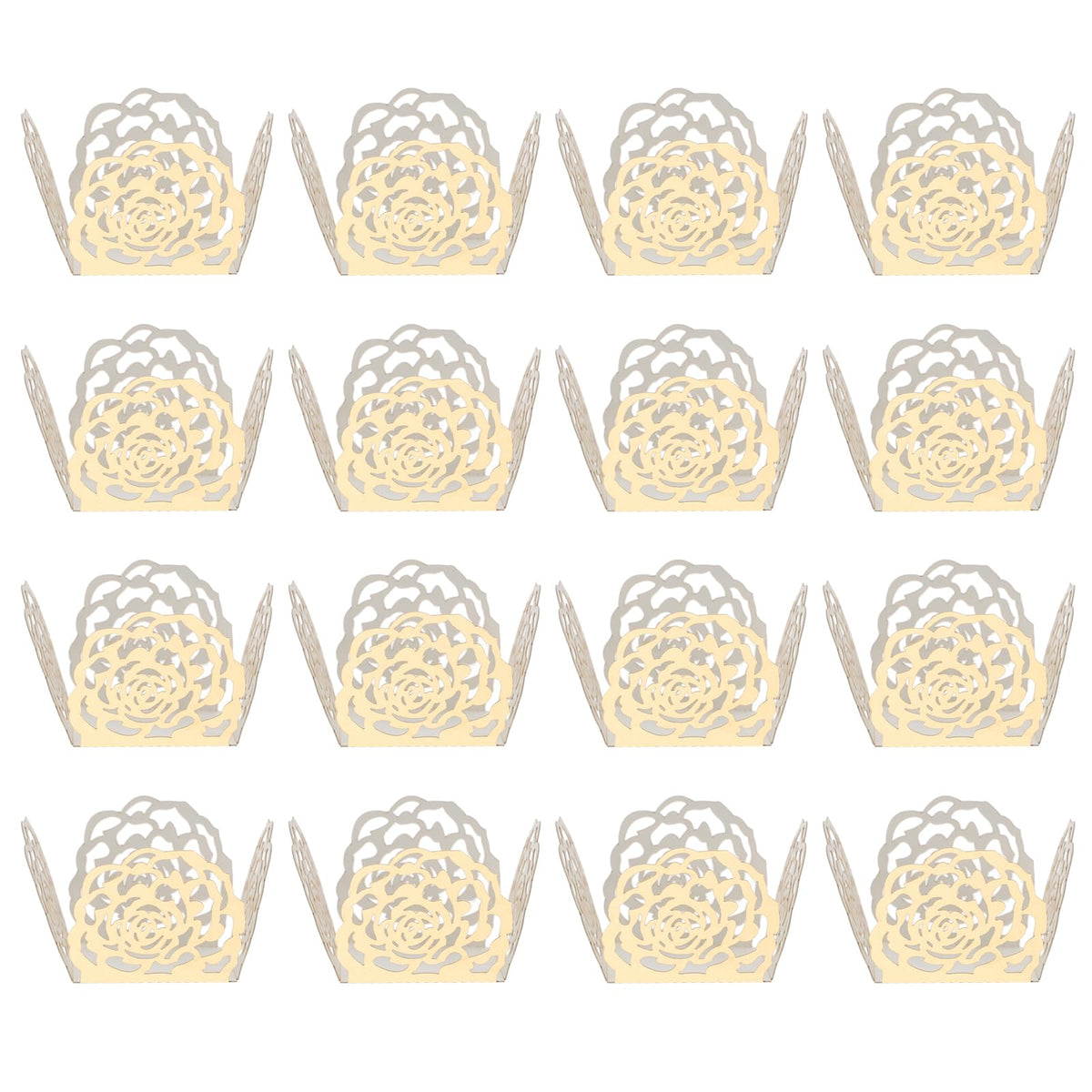 Jojofuny 50Pcs Cups Golden Wrappers Cake Wedding Baking Cup Wrapper Supplies Dessert Bake Paper Holdergolden Truffle Cuake Choco