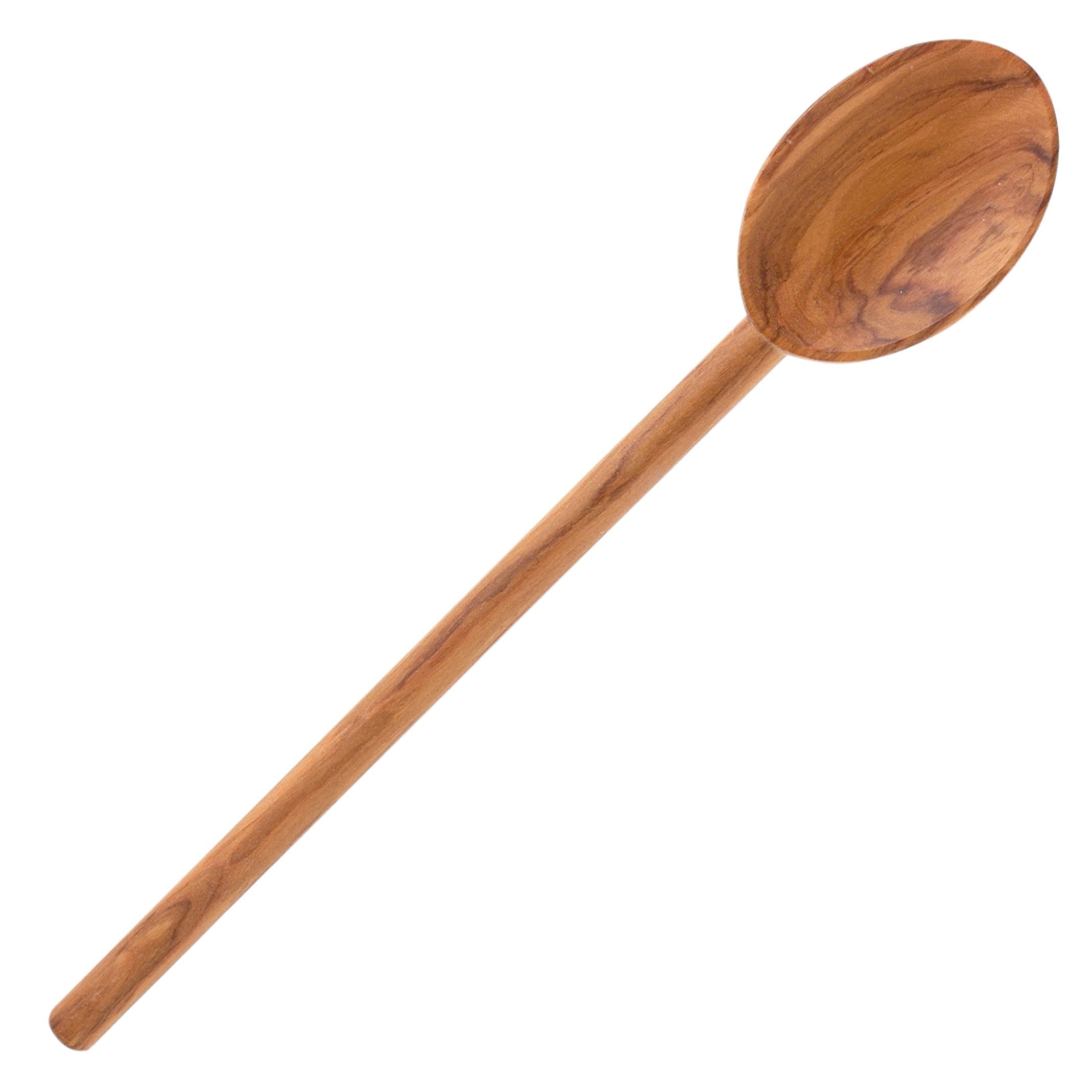 Italian Olive Wood Cooking Spoon, Handcrafted In Europe, 12-Inch