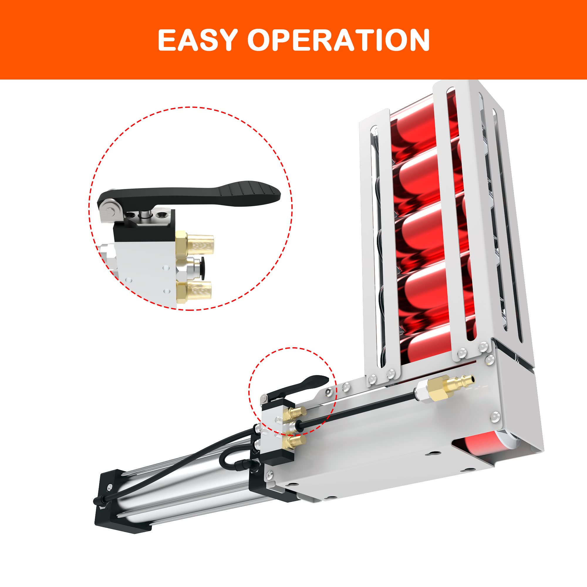 Pneumatic Can Crusher, Aluminum Can Crushers For Recycling, Multi-Load 6 Cans Design, Simple And Fast Operation, Countertop Inst