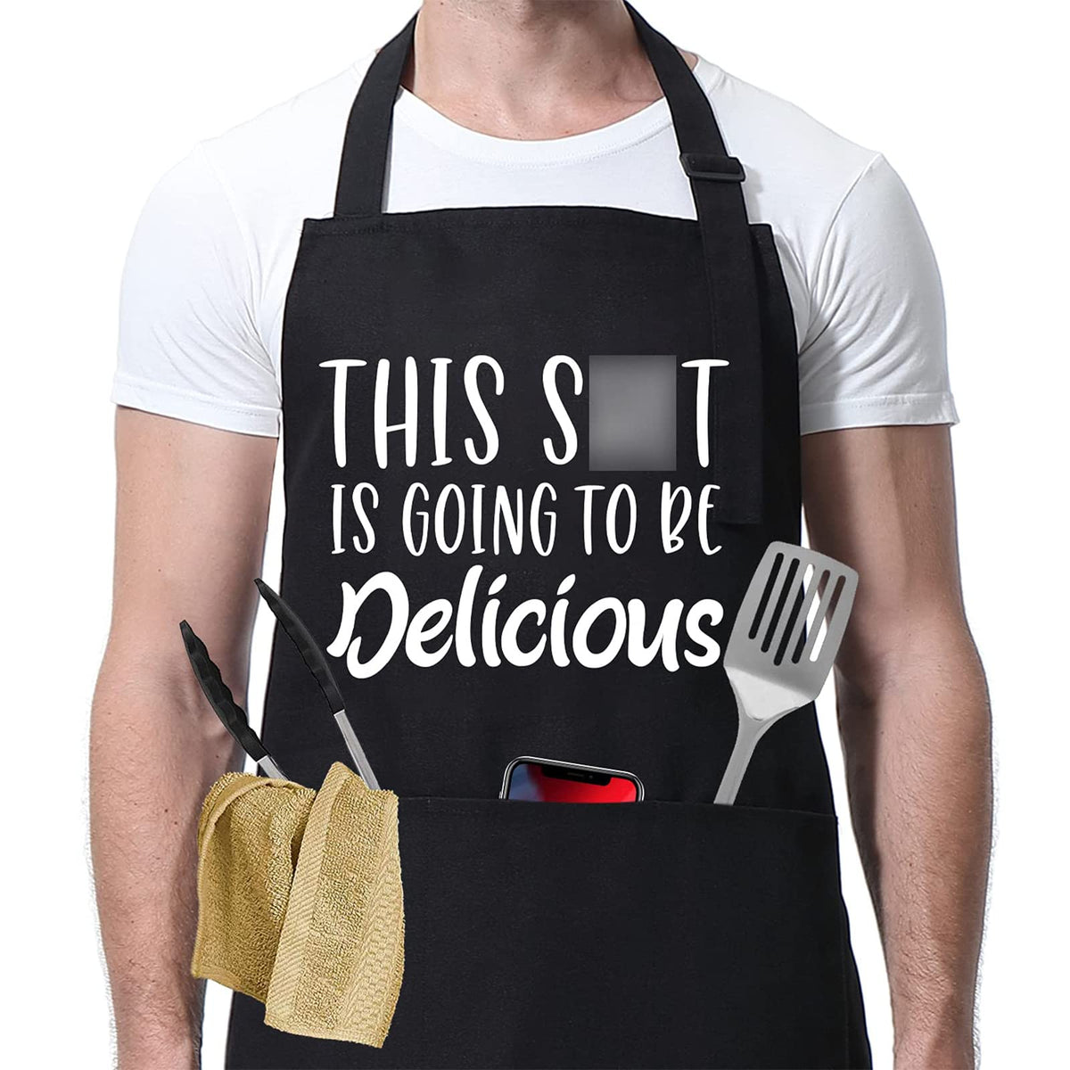 Miracu Funny Cooking Aprons For Women, Baking Apron, Fun Aprons For Men, Dad - Men Cooking Gifts, Gifts For Bakers, Husband, Boy