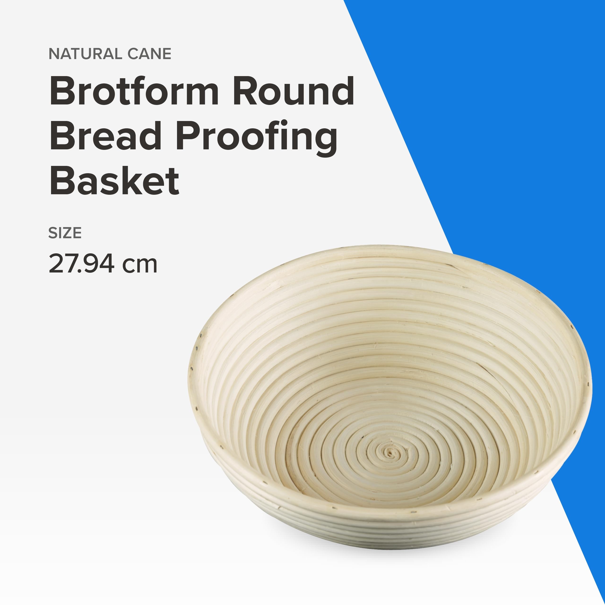 Frieling Round Proofing Basket, Brotform Bread Rising Banneton And Serving Basket, 11-Inch