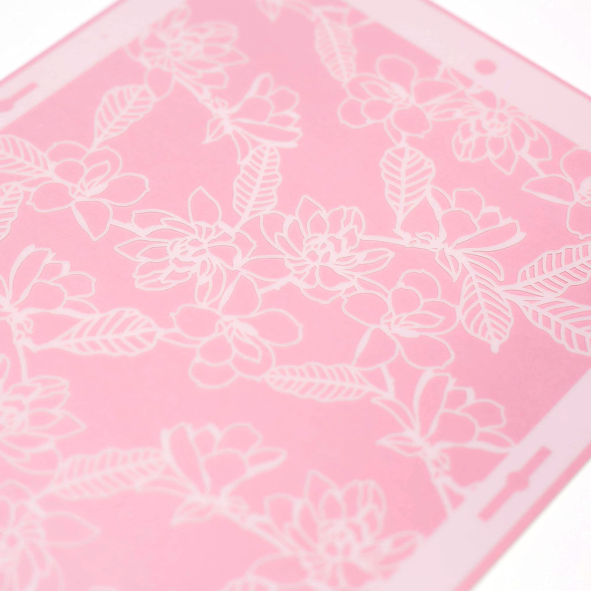 Lacupella Floral Cake Stencil - Seamless Delicate Pattern For Decorating Tall Double Barrel Cake To Use With Buttercream, Royal