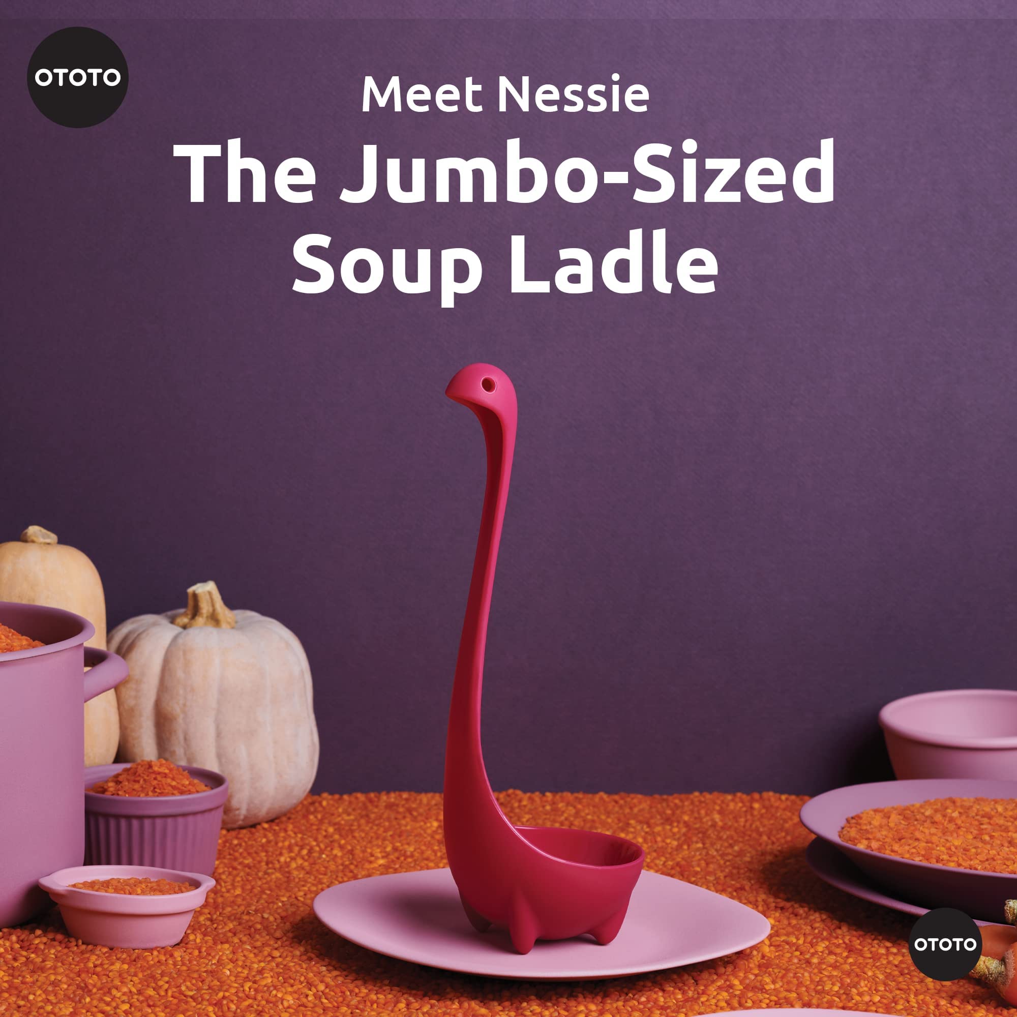 Ototo The Original Nessie Ladle - Soup Ladle, Funny Gadgets, Loch Ness Design, Cooking Gifts For Mom - Cute And Practical Kitche