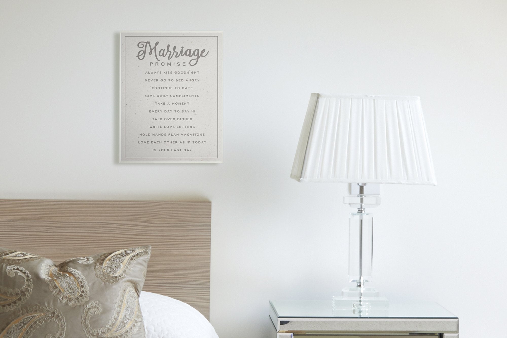 The Stupell Home Decor Collection Marriage Promise Wall Plaque Art, 10 X 0.5 X 15, Proudly Made In Usa