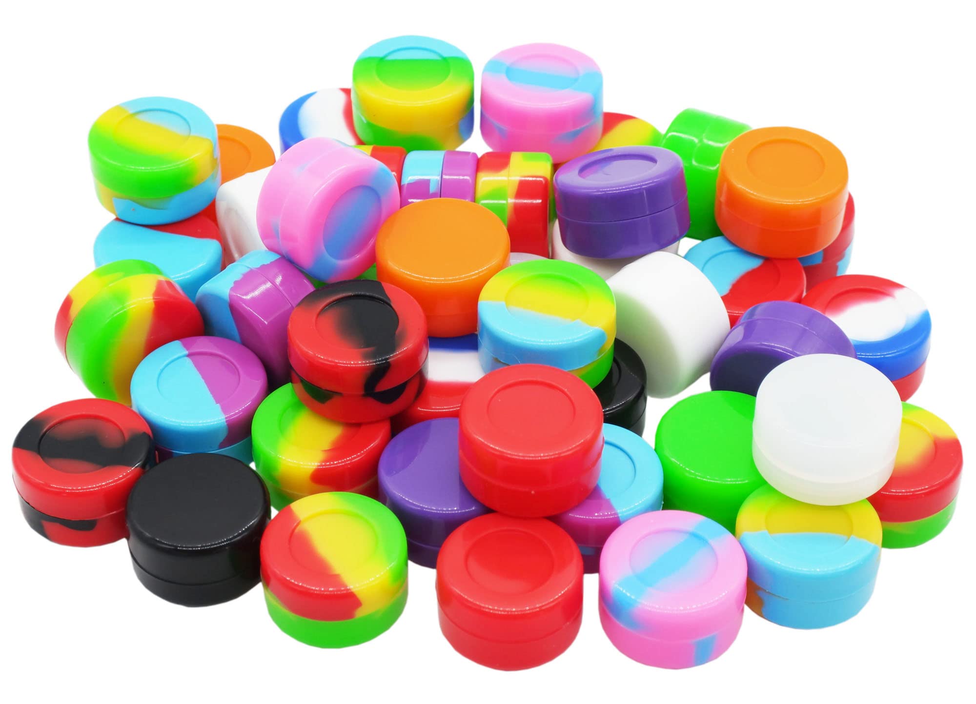 Pearwell 5Ml Silicone Wax Containers Concentrate Sealed Oil Non-Stick Jars (25), Multicolor