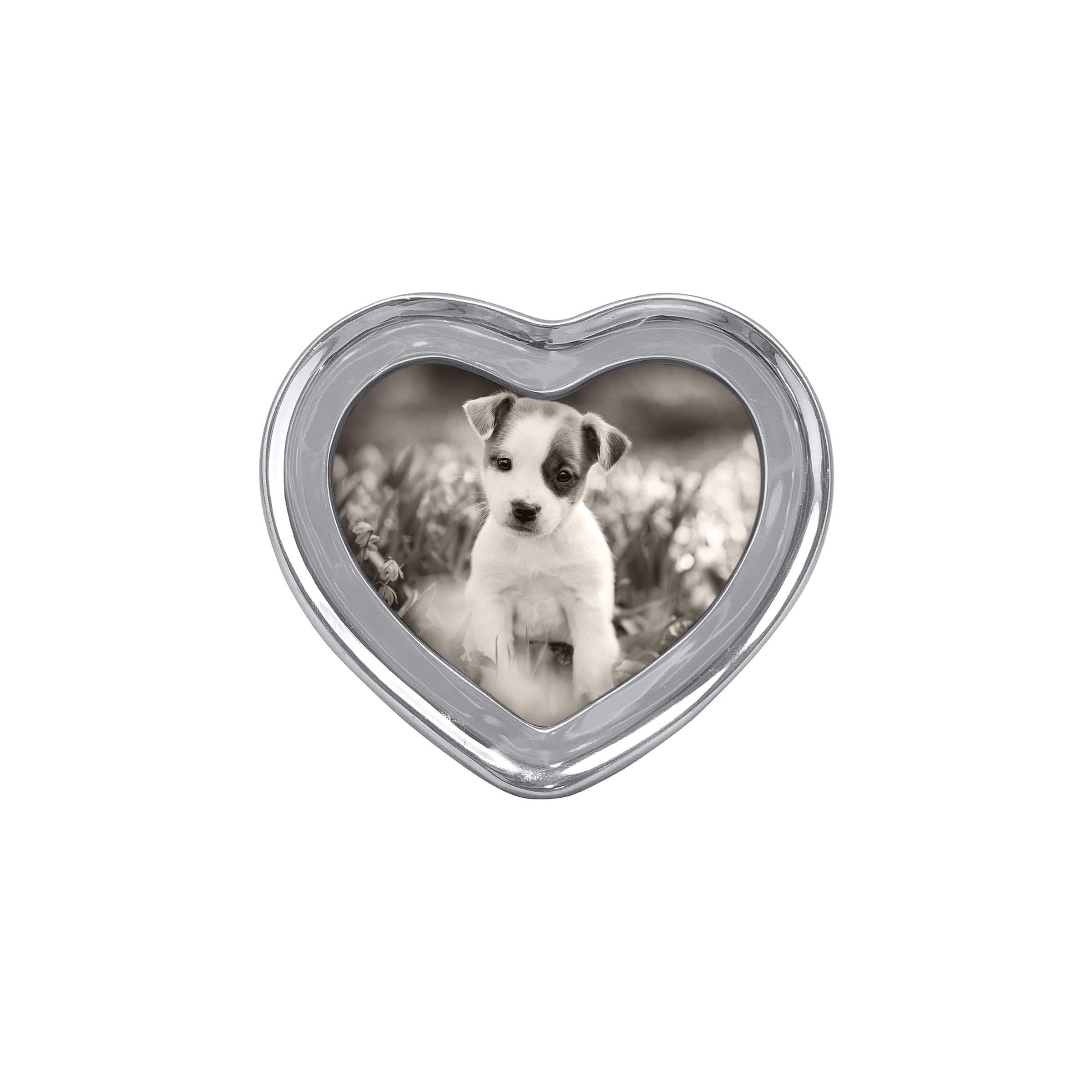 Mariposa Signature Picture Frame, Heart 4x6, Silver (4506)