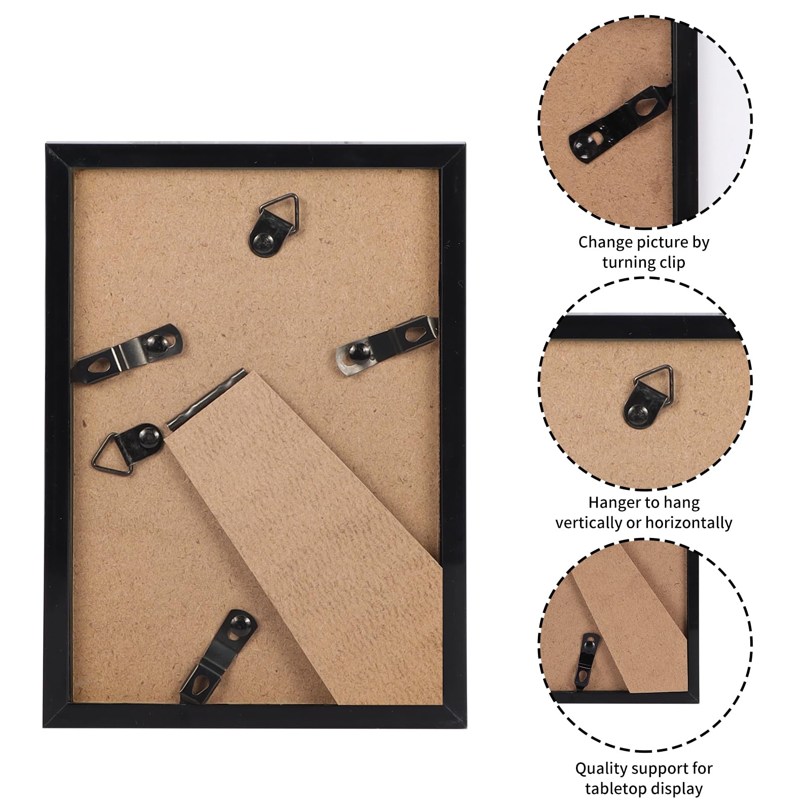 Giftgarden 20x27 Picture Puzzle Frame Black, Textured Metal Frame 27x20 for Poster Wall Display, Single