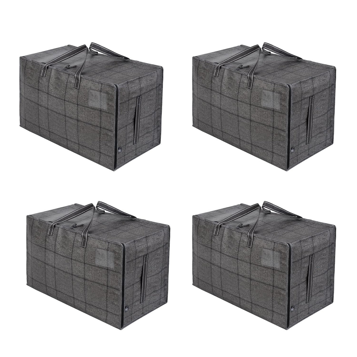 VENO 4 Pack Moving Bags, Moving Supplies, Moving Boxes, College Packing Storage Boxes with Lids Alternative, Heavy Duty Dorm Org