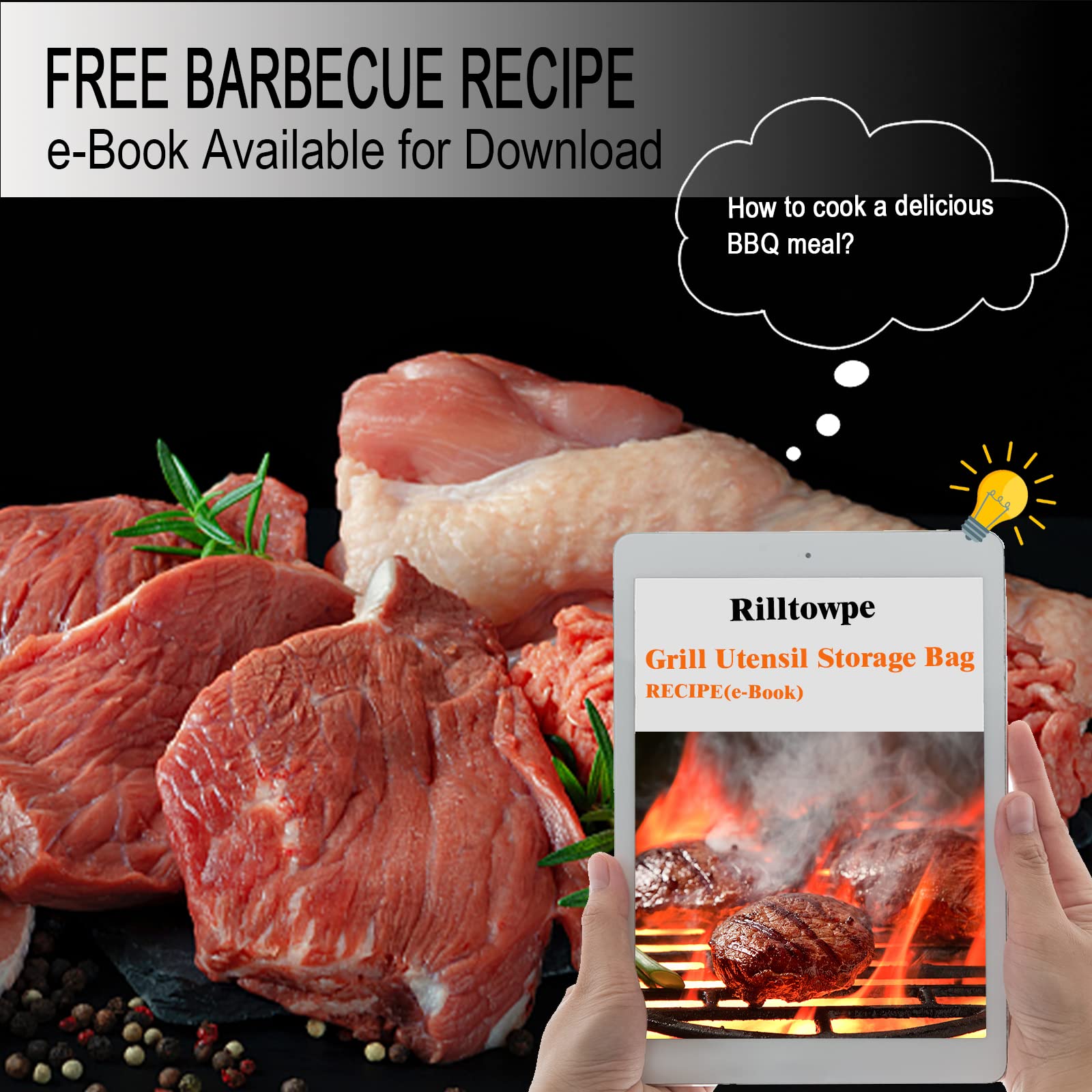 Grill Storage Bag, Grilling Bags For Outdoor Grilling, Grill Tool Storage, Grill Hardware & Tools Bbq Bag, Oxford Cloth Bbq Tool