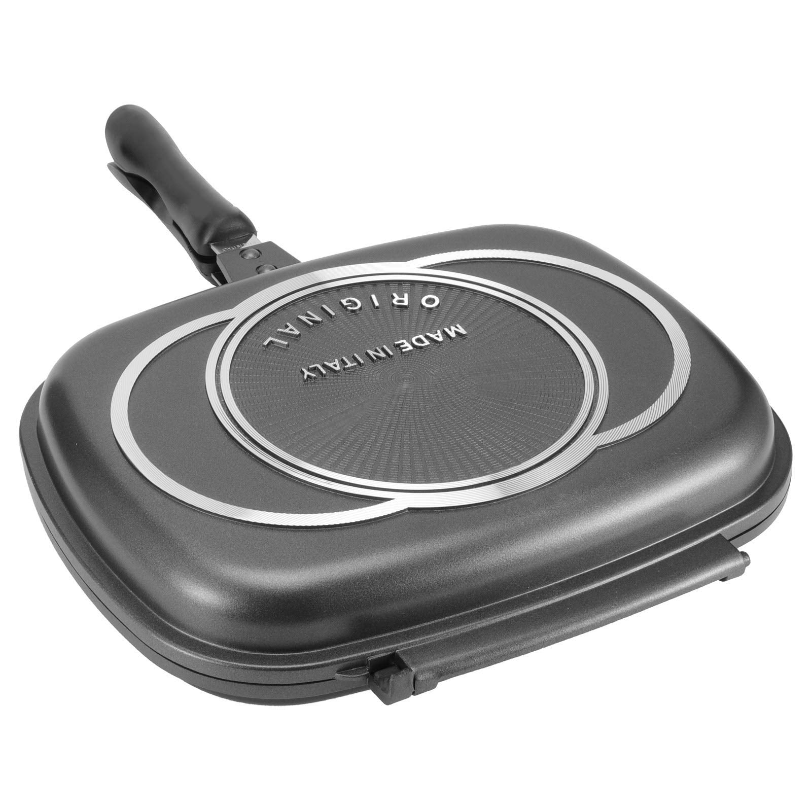 Chiciris Double Sided Frying Pan, Double Grill Pan Kitchen Aluminum Baking Grillet For Egg Omelet Sandwich Toaster Panini Meat B