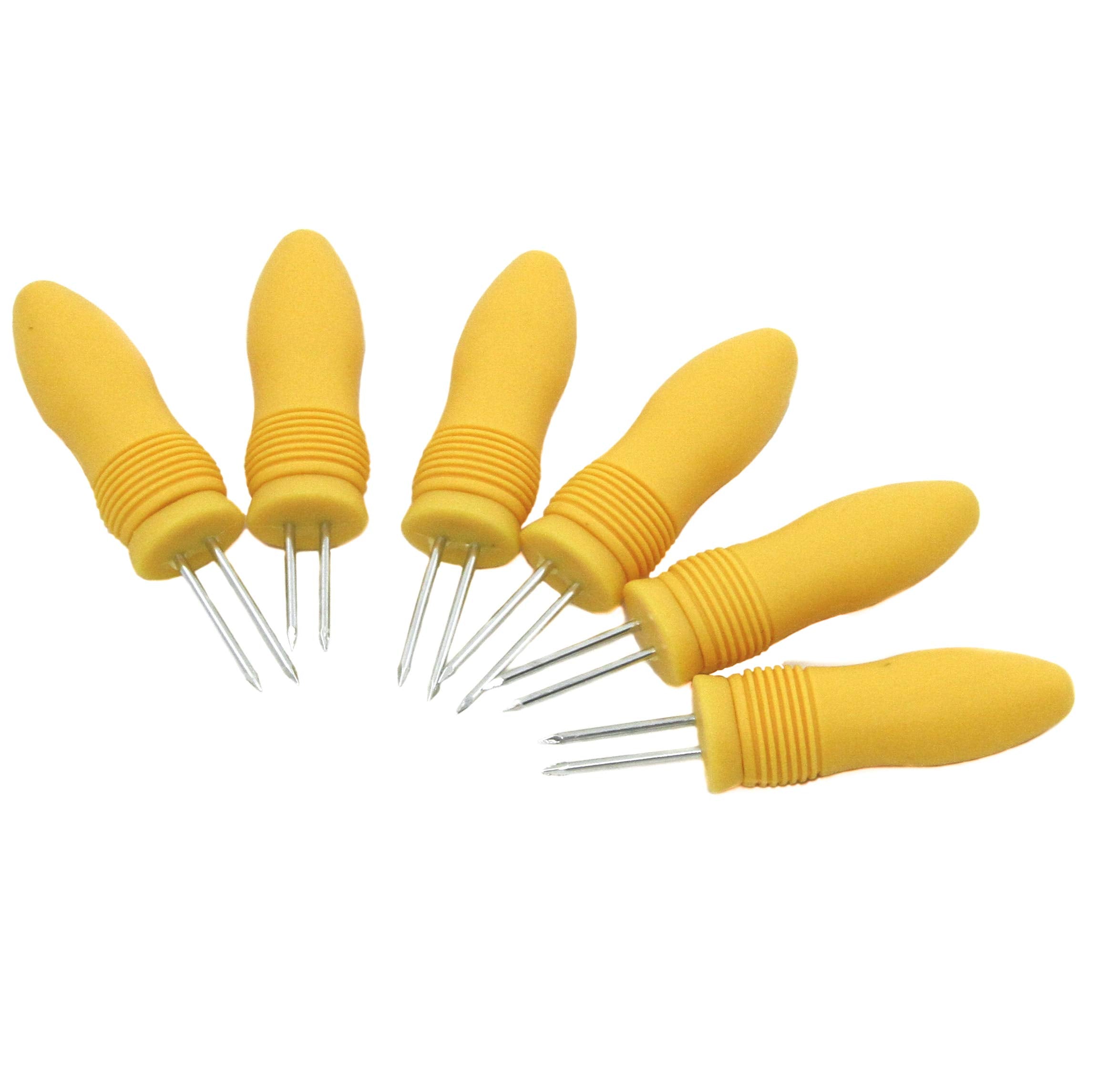 Chef Craft Select Soft Corn Holders, 6 Piece Set, Yellow