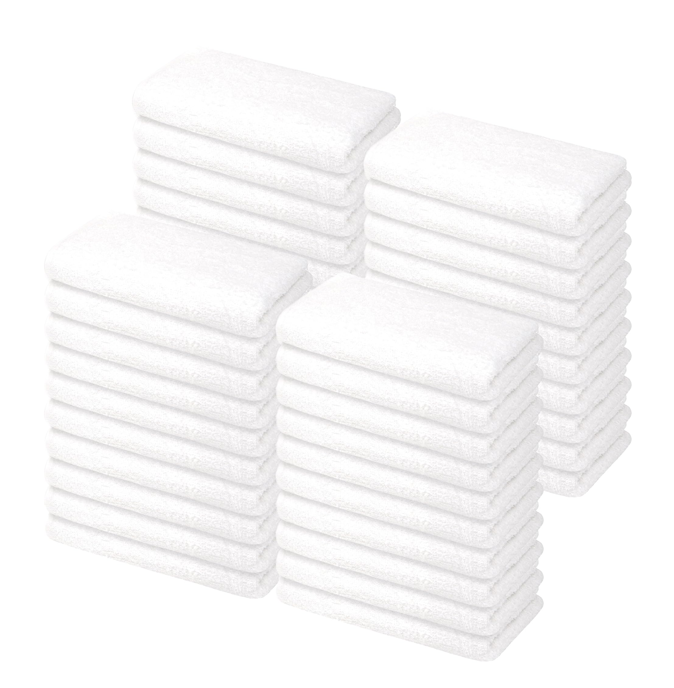 STF Linen Hand Towels (Pack of 40) White Economy Towels Salon Towels - 100% Cotton Spa Towels - 16 x 27 Inches Highly Absorbable