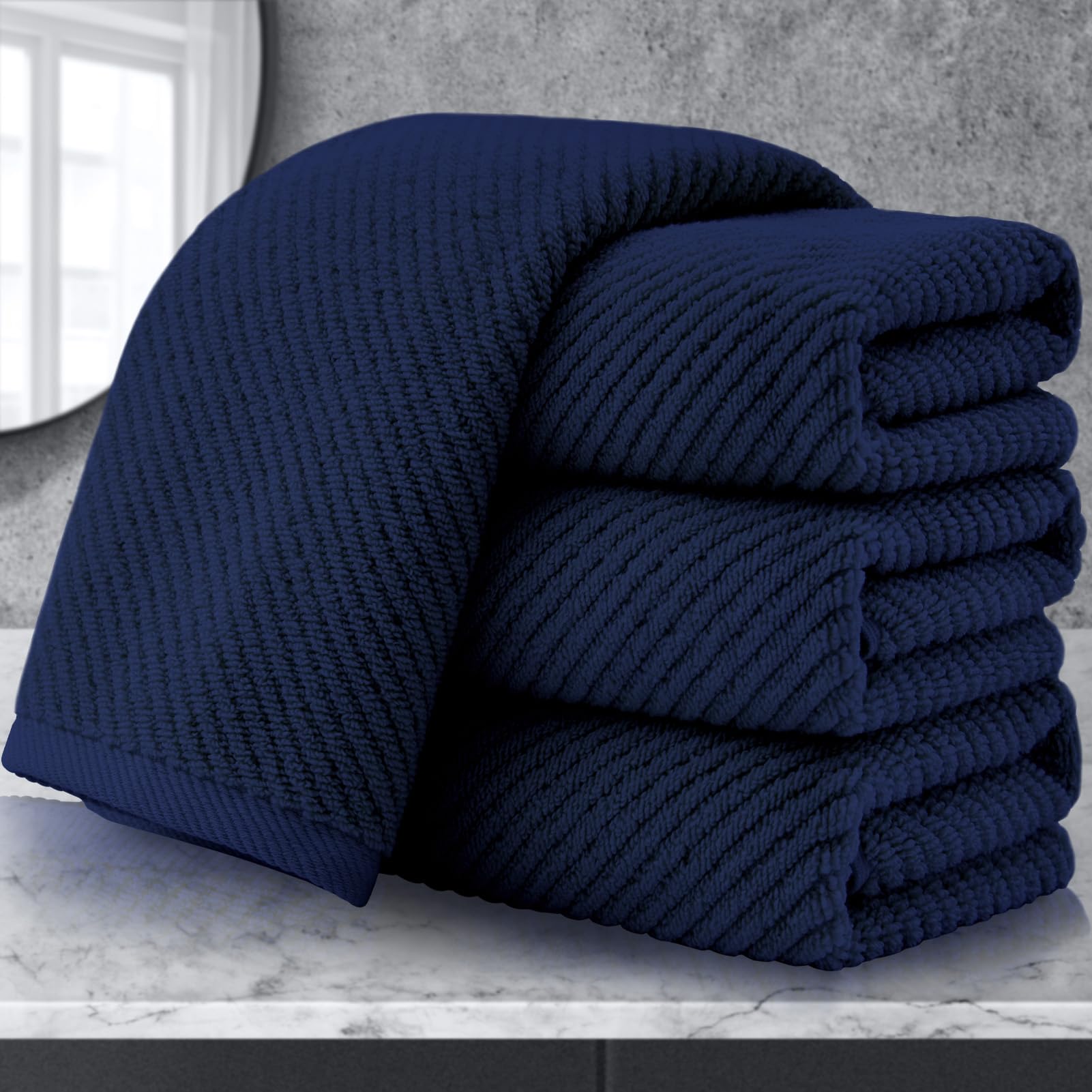 Voova & Movas Hand Towels For Bathroom Set Of 4, 18''X 28'' - 100% Cotton | Lightweight | Thick | Quick Dry | Soft | Absorbent,