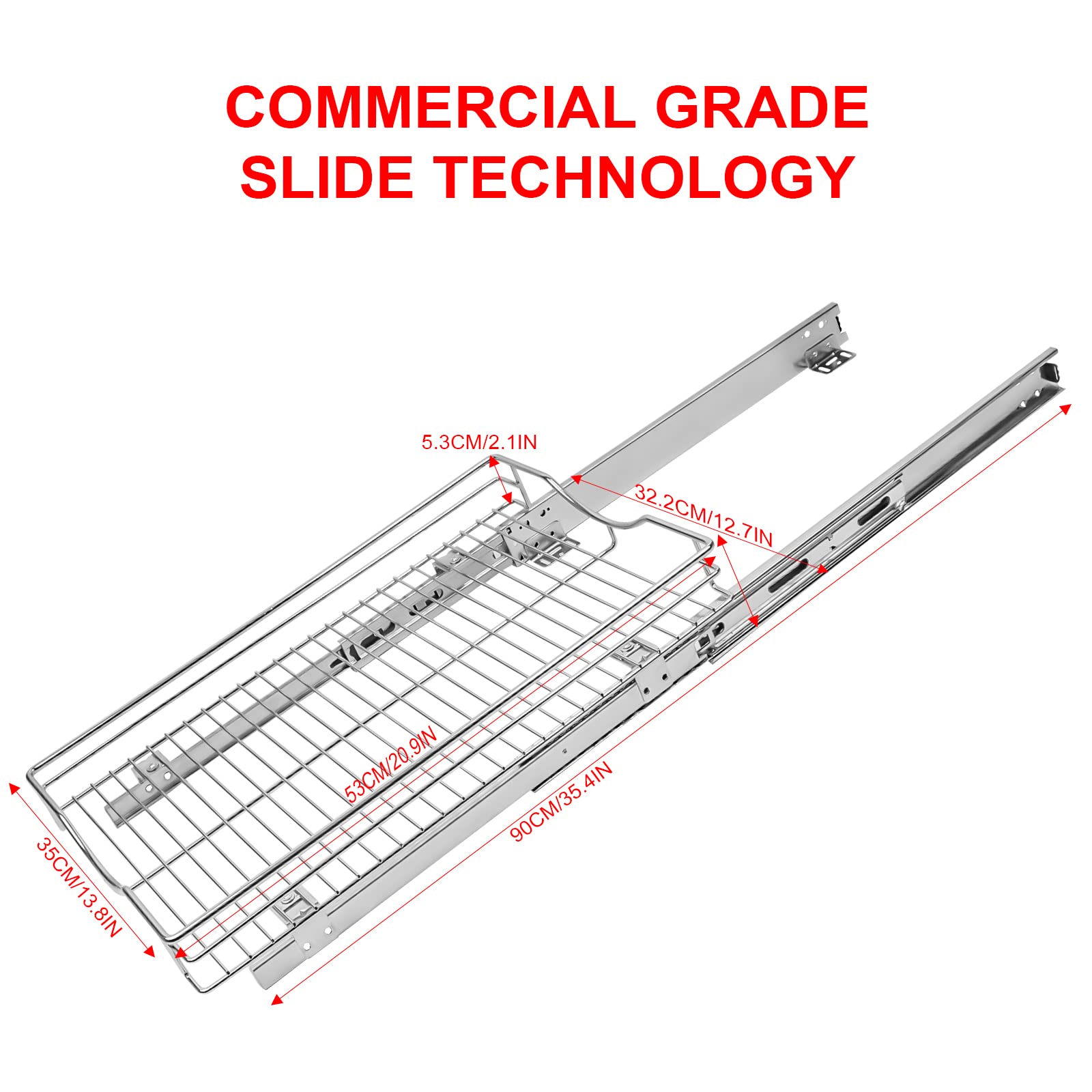 Site Pull Out Cabinet Organizer 14'' W X 21'' D Heavy Duty Under Kitchen Cabinet Sliding Shelf,Requires At Least 15    Cabinet O
