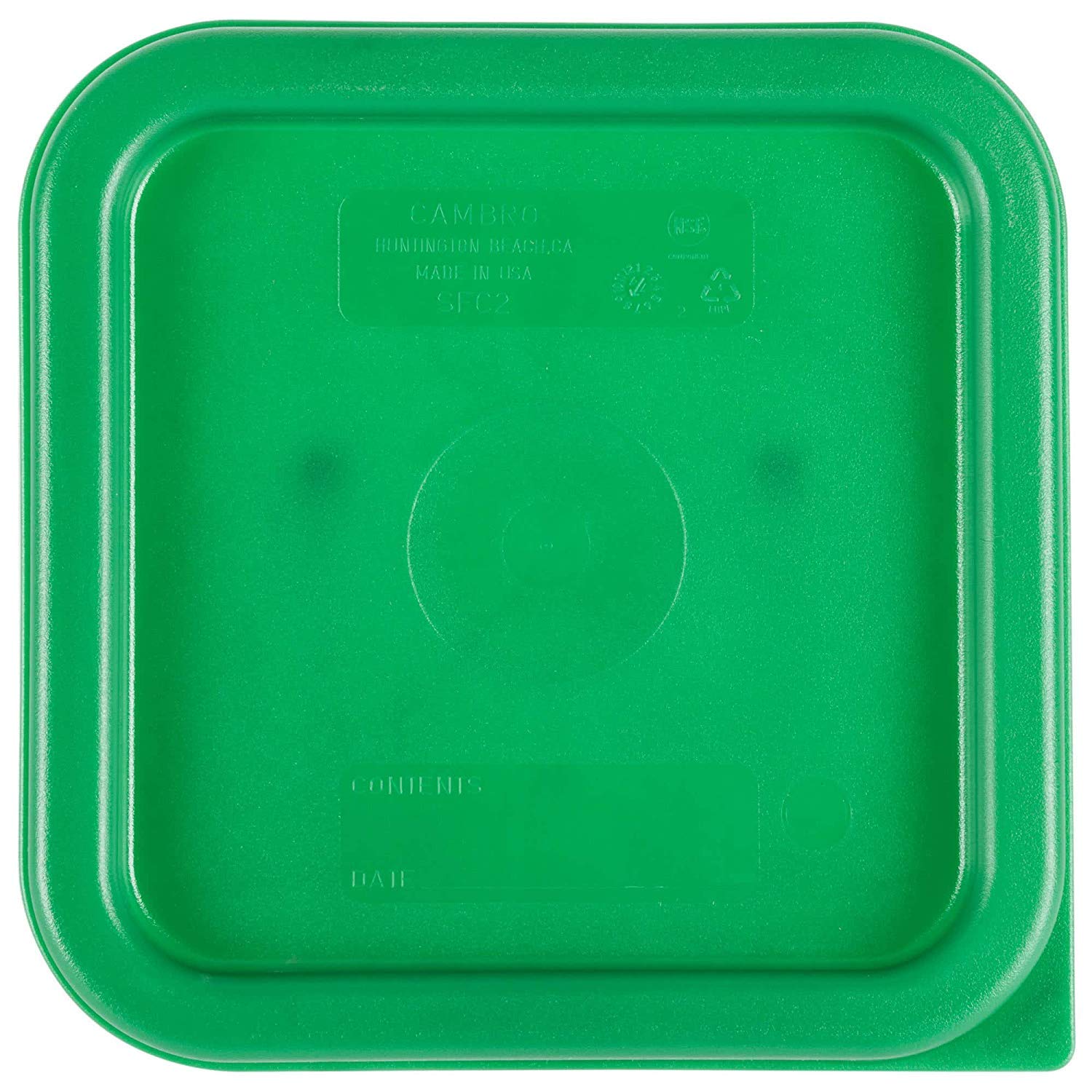 Cambro 4Sfspp190 4 Qt. Translucent Container With Sfc2452 Kelly Green Lid, 4Quart, Pack Of 2