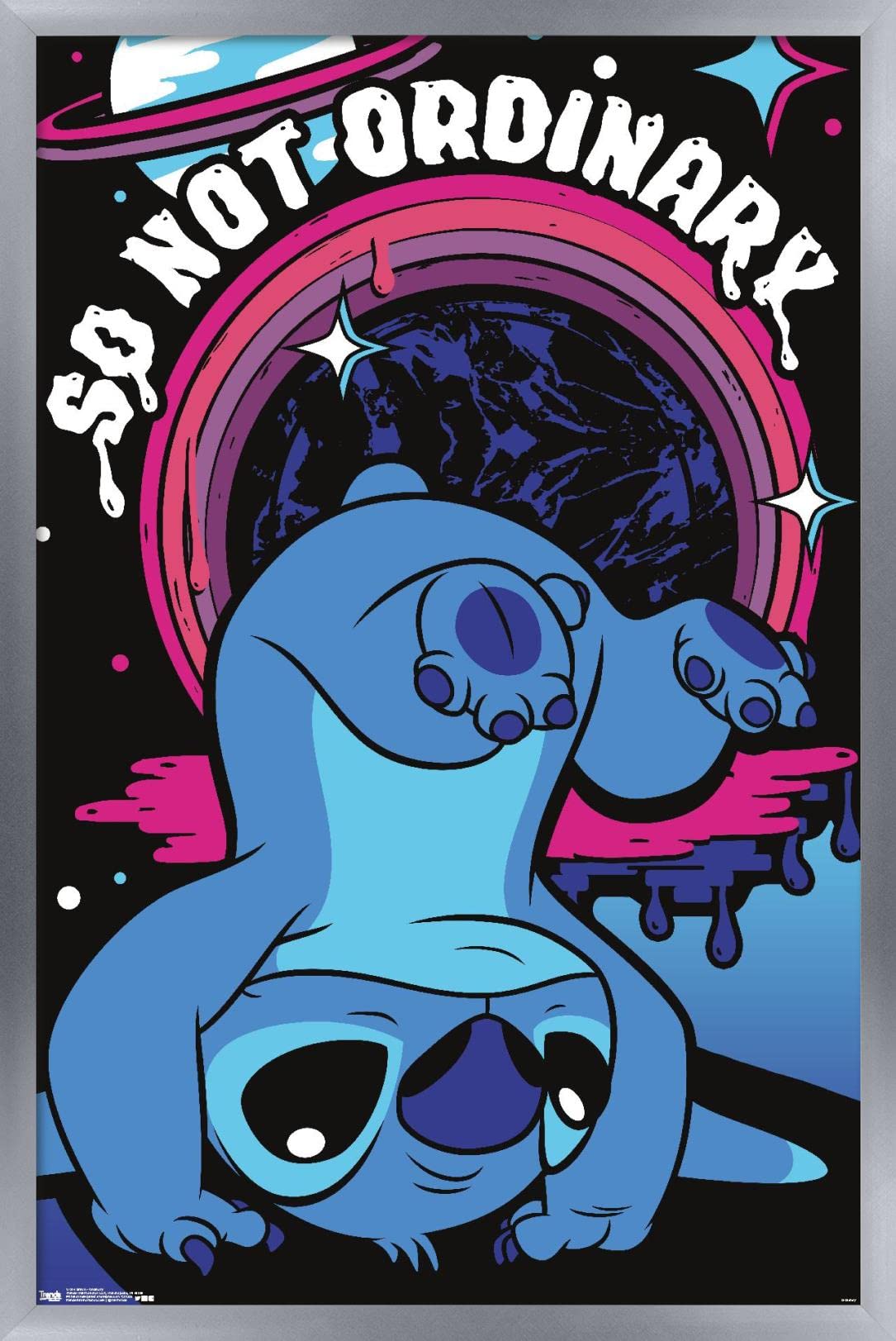 Trends International Disney Lilo And Stitch - Ordinary Wall Poster, 14.725'' X 22.375'', Silver Framed Version