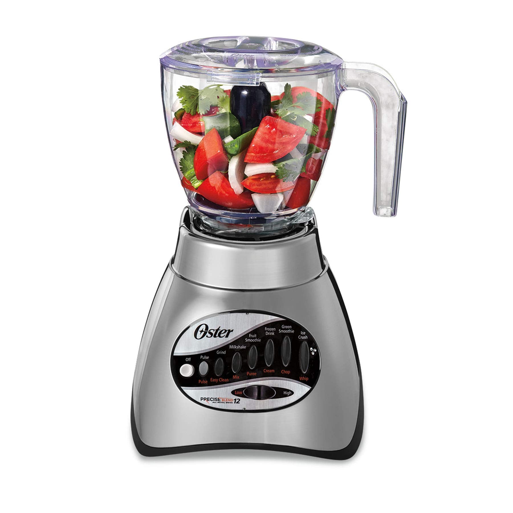 Oster Core 16-Speed Blender With Glass Jar, Black, 006878. Brushed Chrome , 40 Ounce
