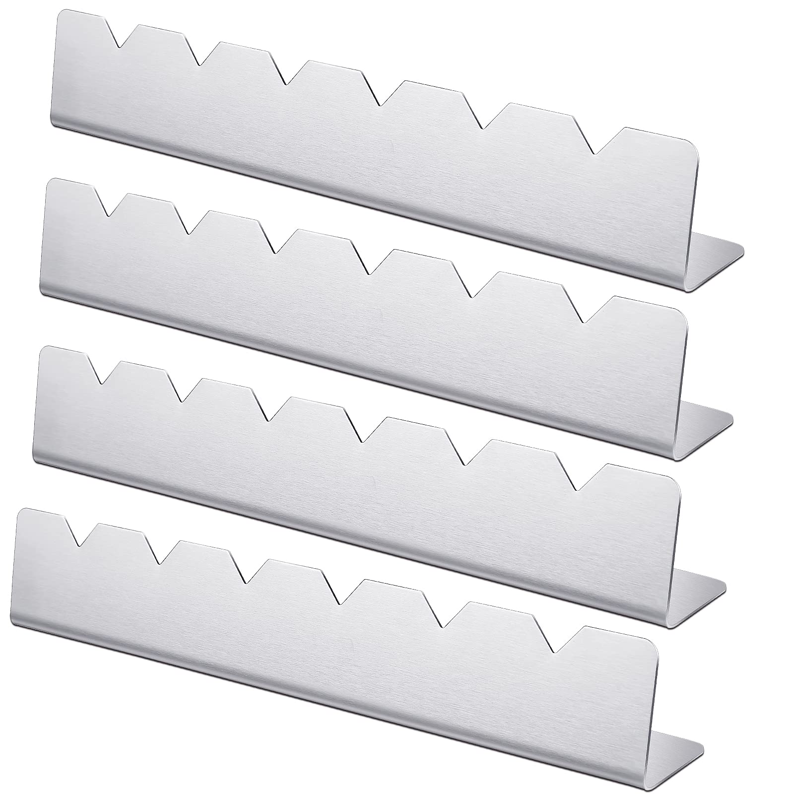 4 Pcs Skewers Holder Stainless Steel Shish Kabob Rack Bbq Long Skewers Rack For Round Flat Wood Metal Bamboo Skewers Grilling Ac