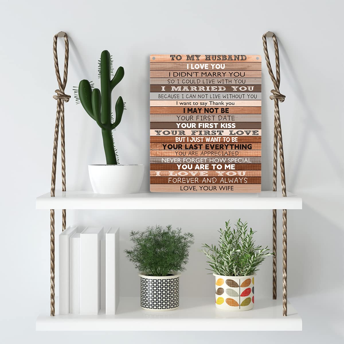 Husband Birthday Gift To My Husband Gifts Wooden Hanging Sign Anniversary Birthday Wedding Valentines Day Fathers Day for Men Hu