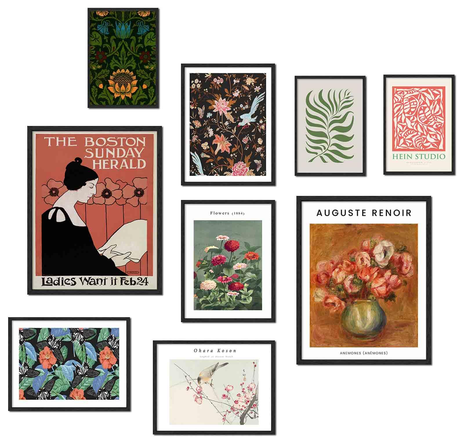 Uniro Vintage Eclectic Wall Art Prints, Eclectic Wall Decor, Retro Gallery Wall Prints For Bedroom Dorm, Maximalist Decor Poster