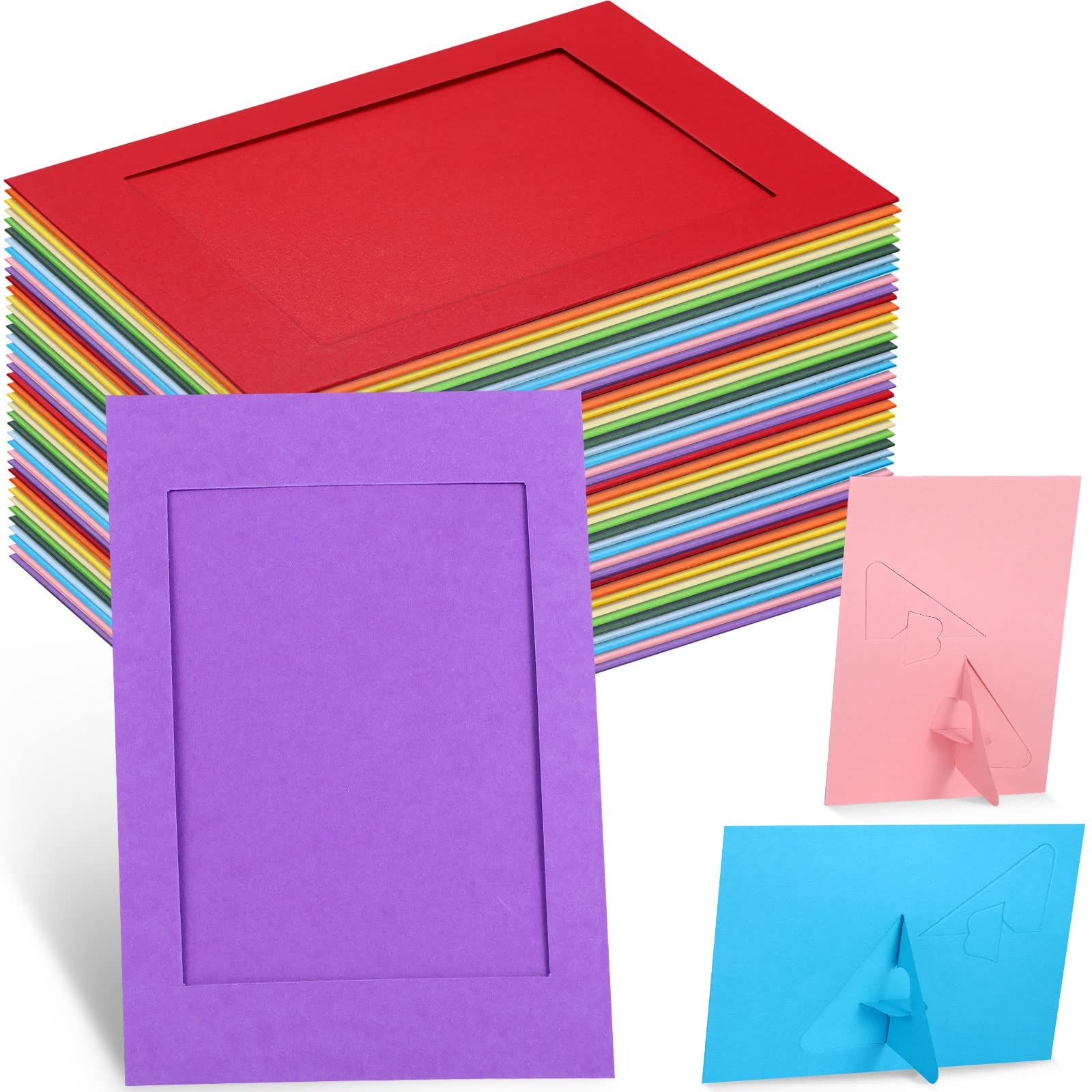 400 Pieces Paper Photo Frames 4 X 6 Inch Bulk Cardboard Picture Frames Picture Frame Paper Holder Crafts Cardboard Frames For Ta