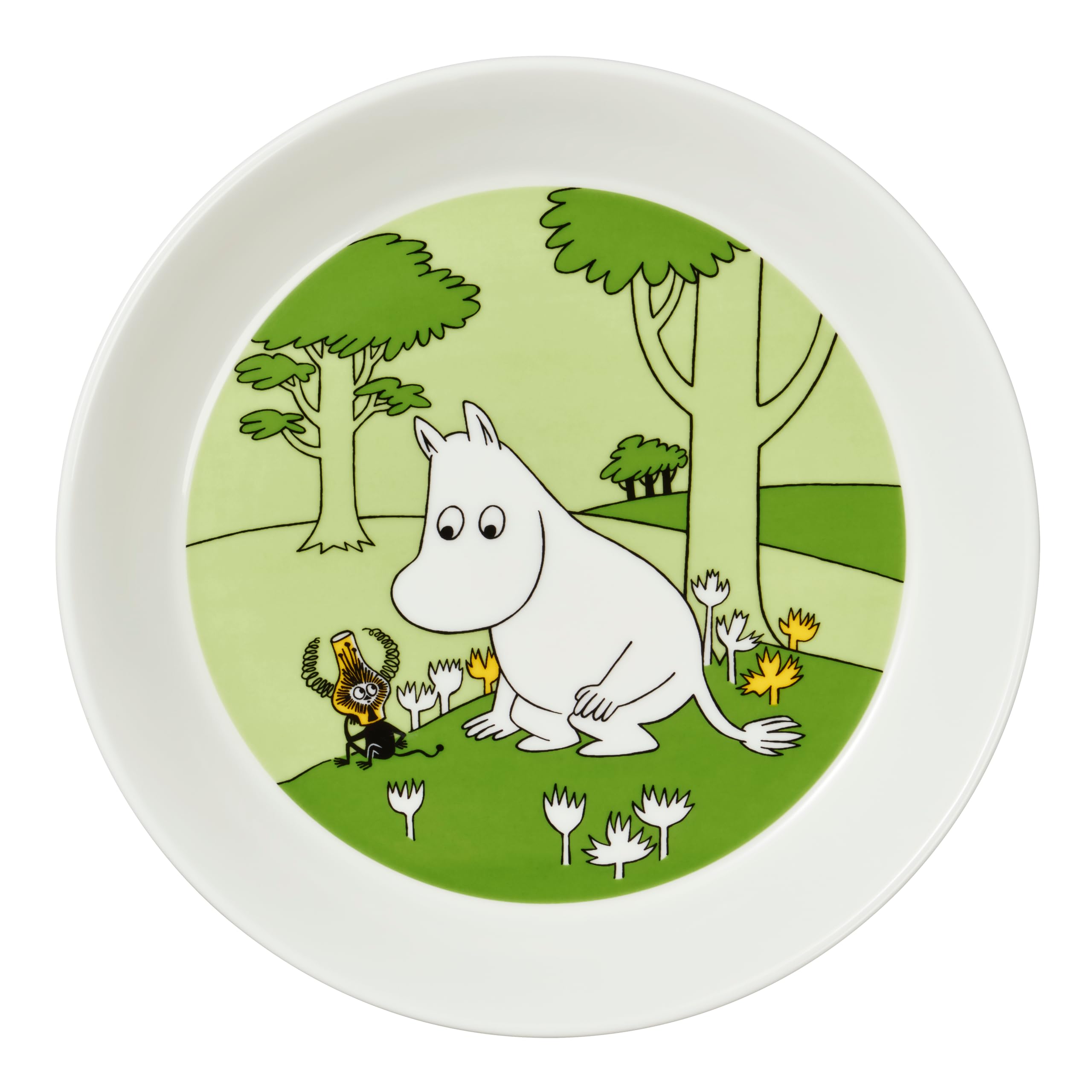 Arabia Moomin Plate 7.48in Moomintroll, Grass Green