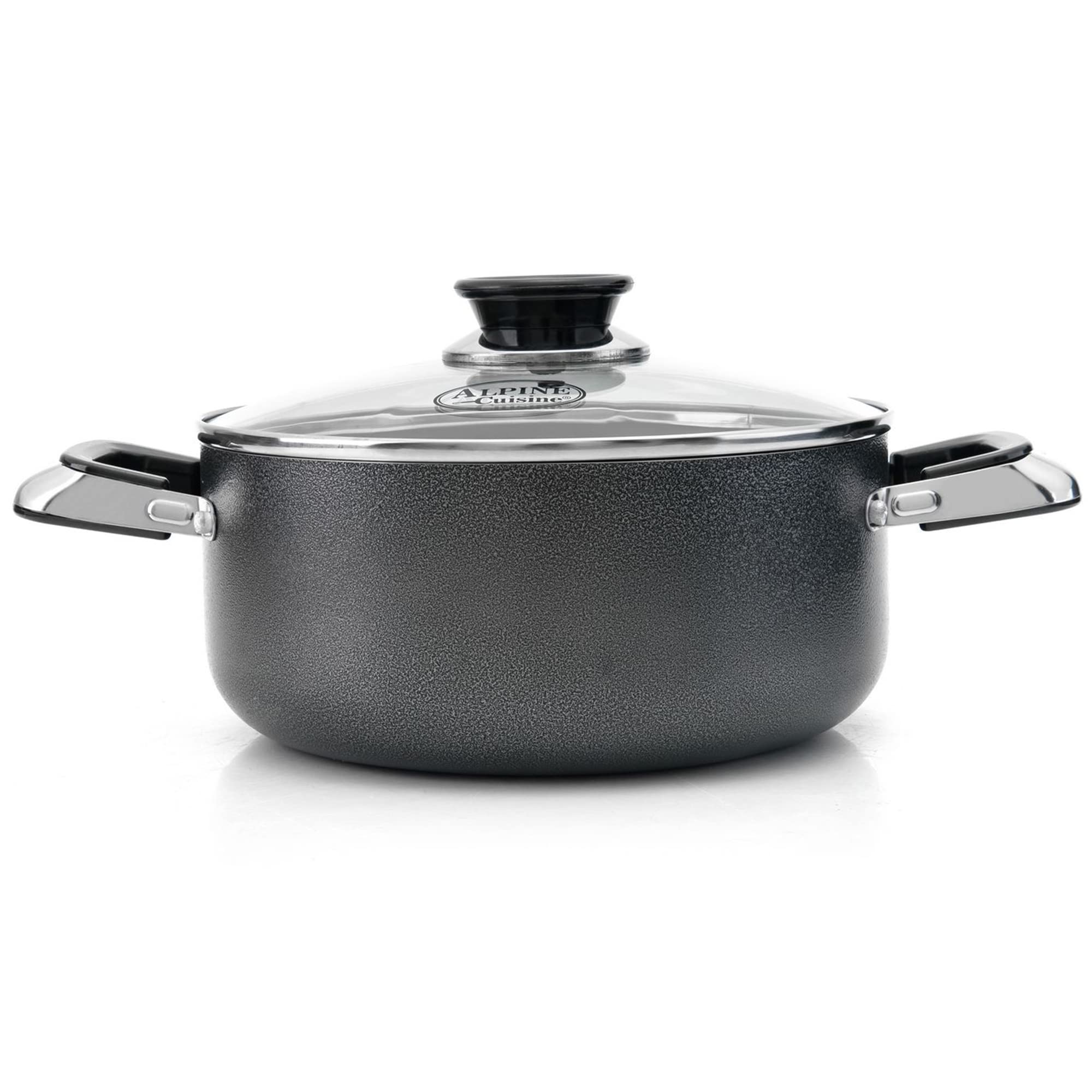 Aramco Alpine Gourmet Aluminum Non-Stick Coating Dutch Oven, 2 Quart, Silver/Gray