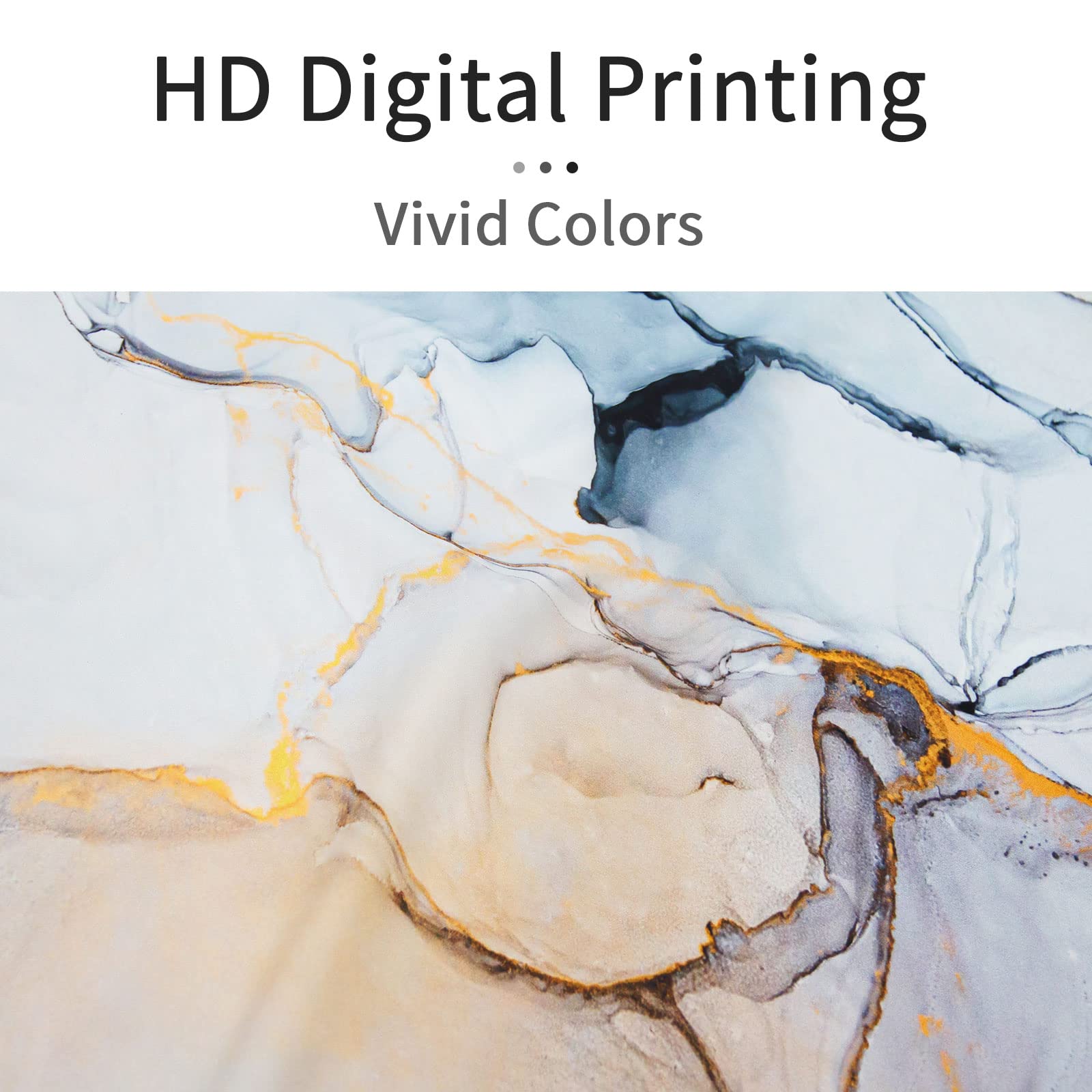 Gibelle Abstract Marble Shower Curtain  Blue Grey Fabric Shower Curtain for Bathroom  Modern Ink Art Decor Waterproof Shower Curtain Set with Hooks  71 x 71