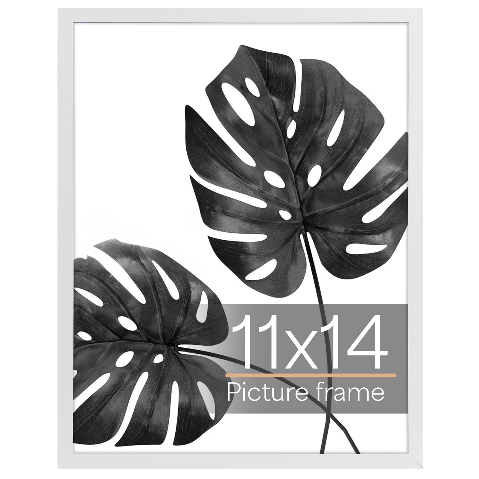 Giftgarden 11x14 Picture Frame White, 11 by 14 Thin Photo Frame for Wall Tabletop Display, Single