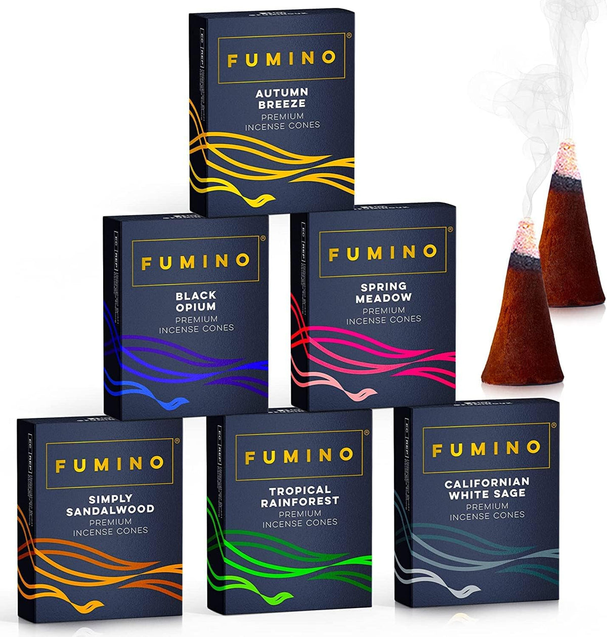 Fuminoa Fresh Incense Cones Multipack Bundle 6 Boxes 120 Cones Masala Agarbatti Joss Scent Fragrance For Relaxation And Meditati