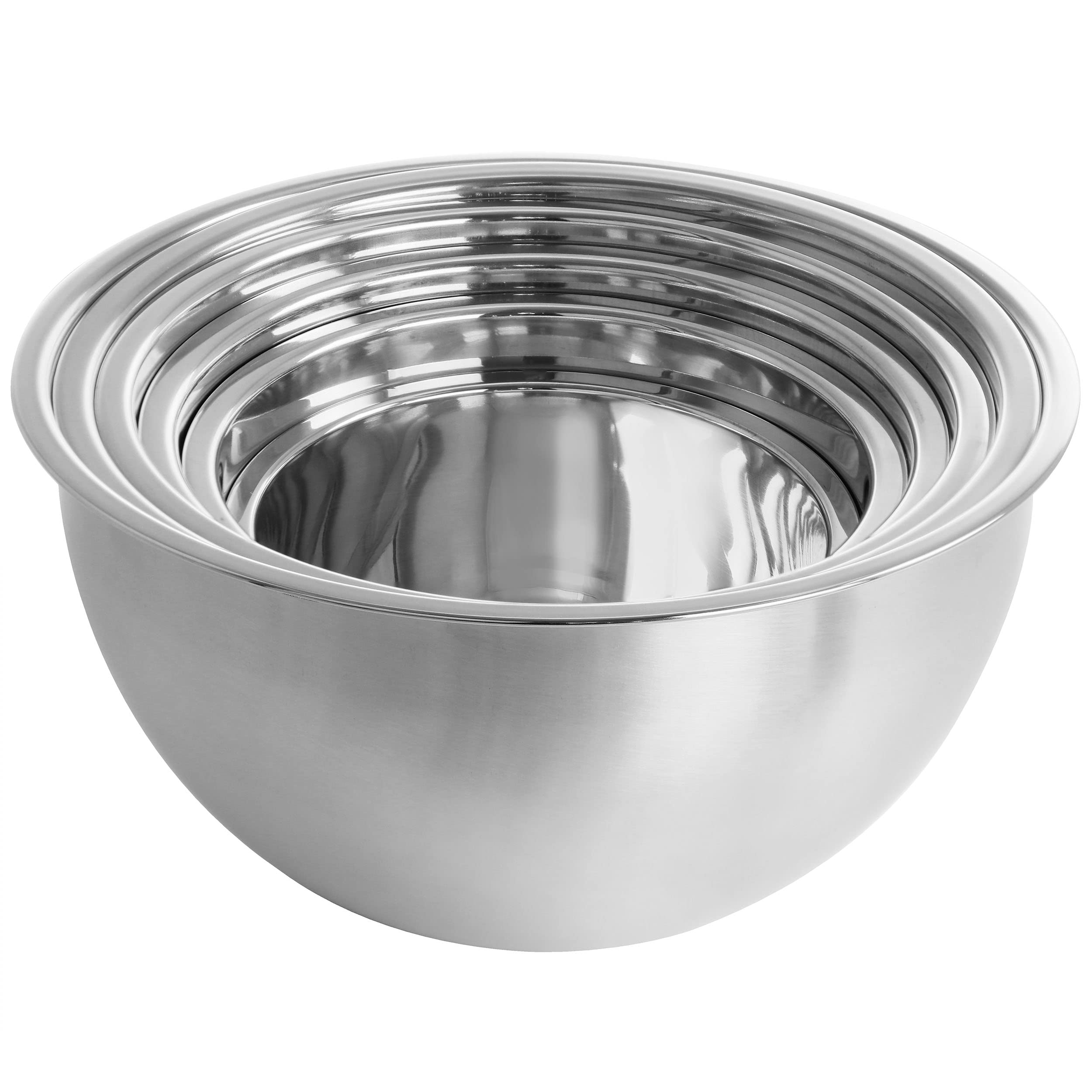 MegaChef 14 Piece Stainless Steel Measuring Cup and Spoon Set, Silver - Model MC-14L, Ideal for Cooking and Baking