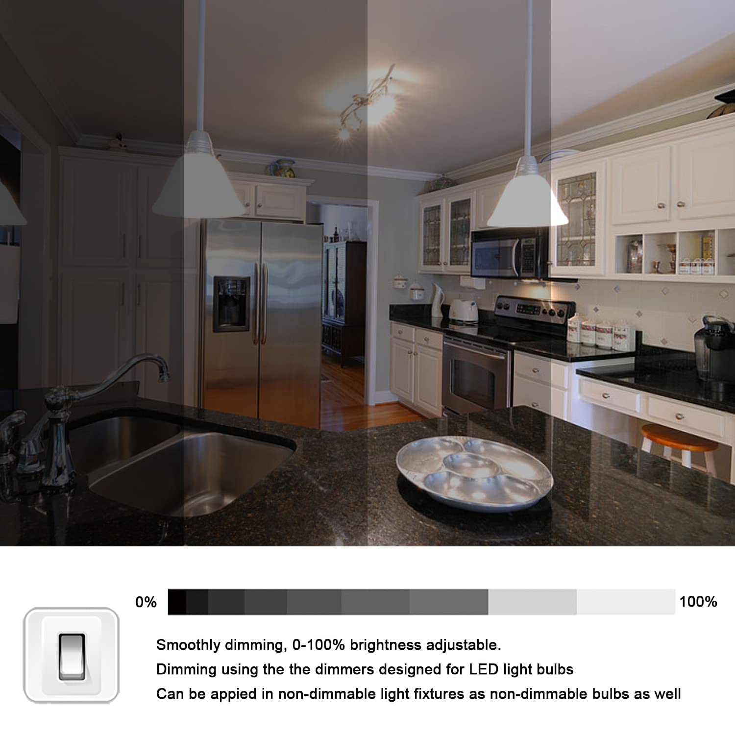 E17 Led Bulb Dimmable, 7W Microwave Over Stove Bulb, 120V 60W Incandescent Equivalent, Warm White 3000K, Fit For Whirlpool Mayta