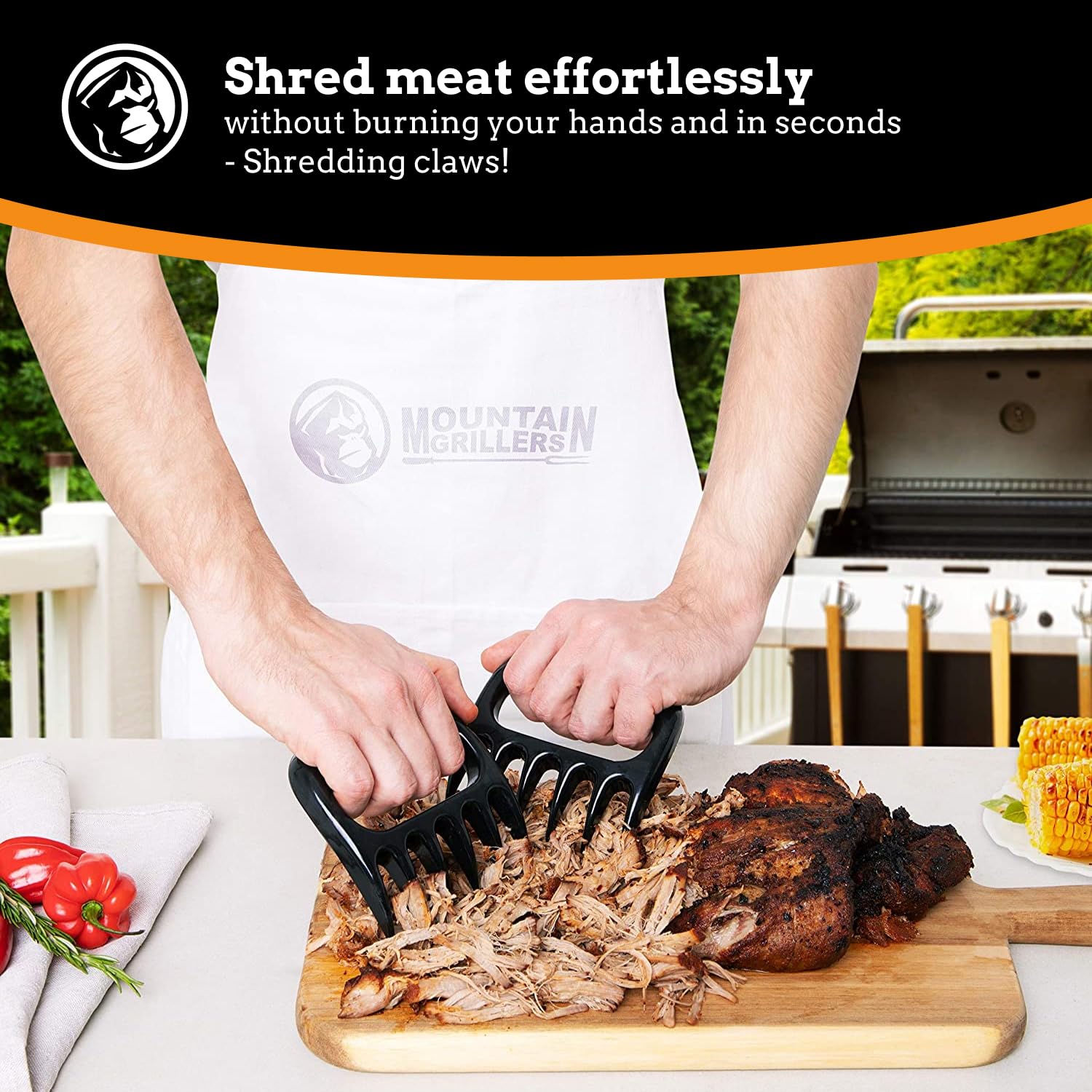 Mountain Grillers Meat Claws - Pulled Pork Claws And Meat Shredder - Grilling Claws Bbq Tools For Meat Shredding - Meat Pulling