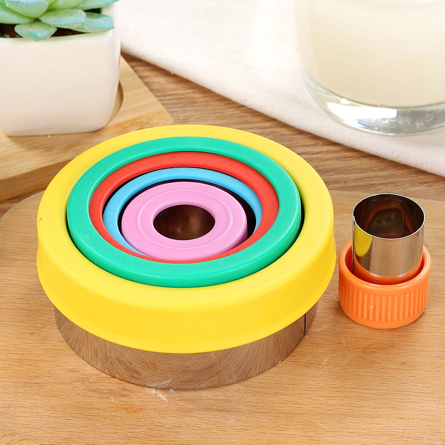 Round Cookie Biscuit Cutter Set, 6 Graduated Circle Pastry Cutters, Stainless Steel Cookie And Dough Cutters For Donut And Scone